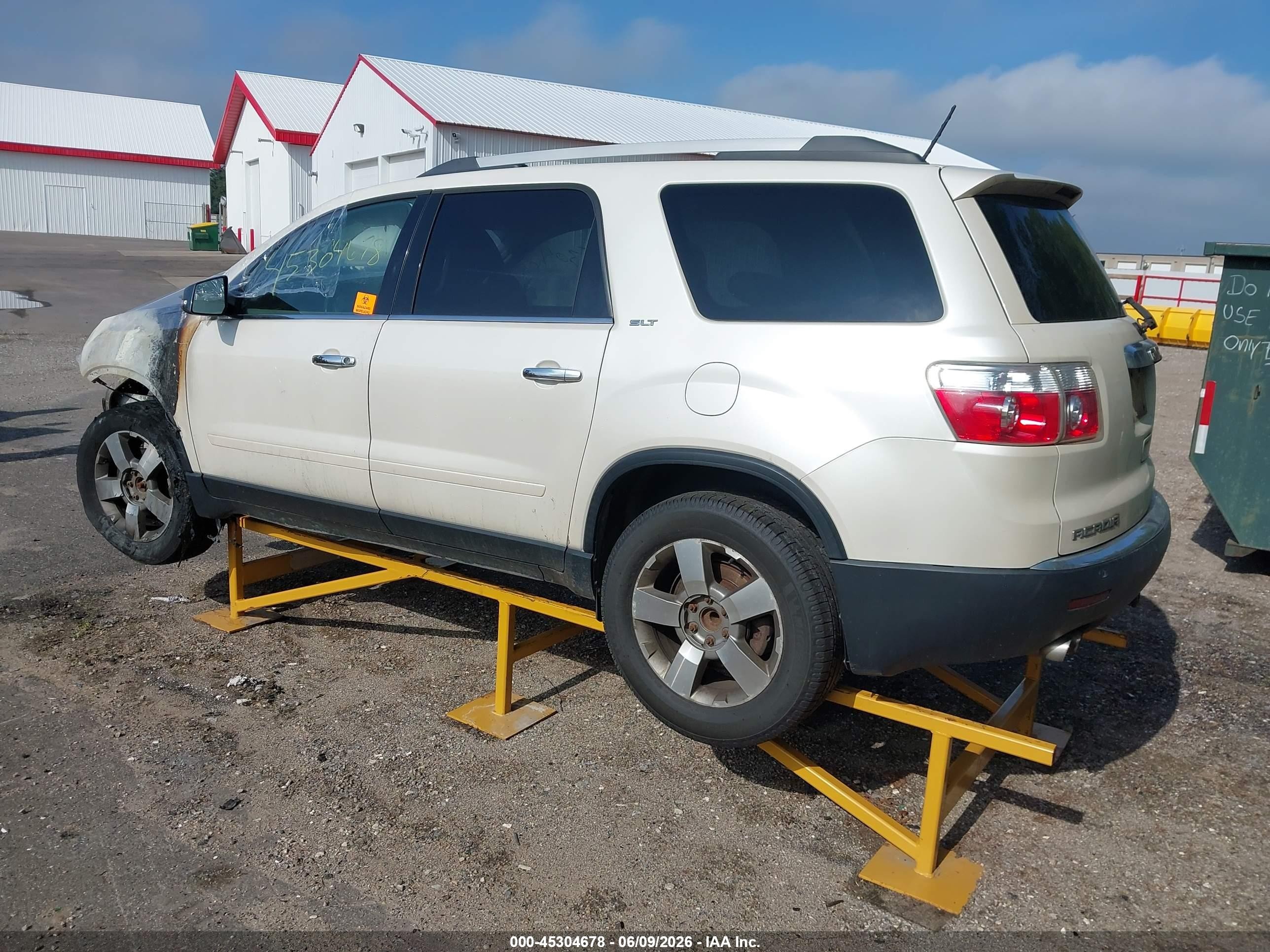 2012 Gmc Acadia Slt-1 White vin: 1GKKRRED9CJ226233