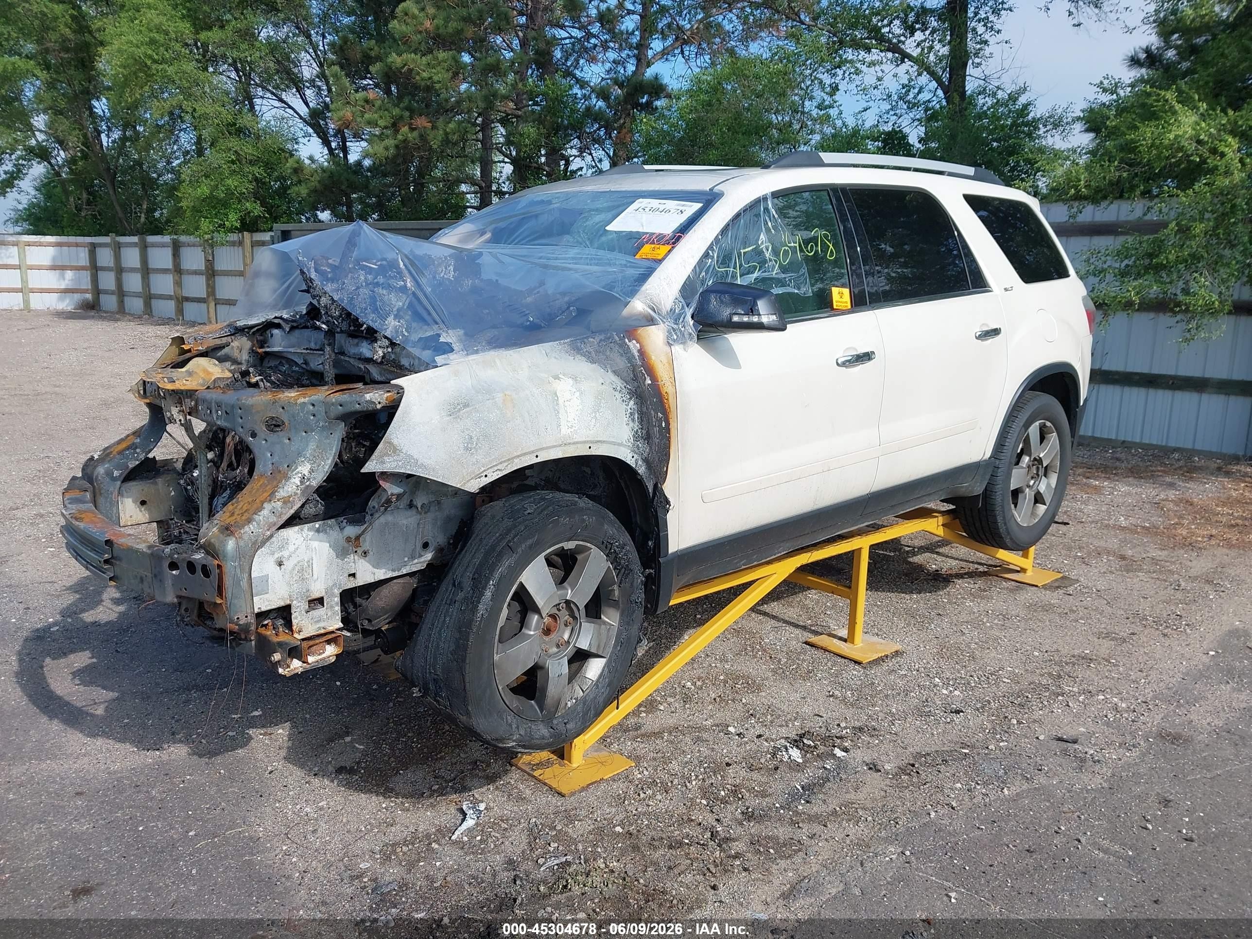 2012 Gmc Acadia Slt-1 White vin: 1GKKRRED9CJ226233
