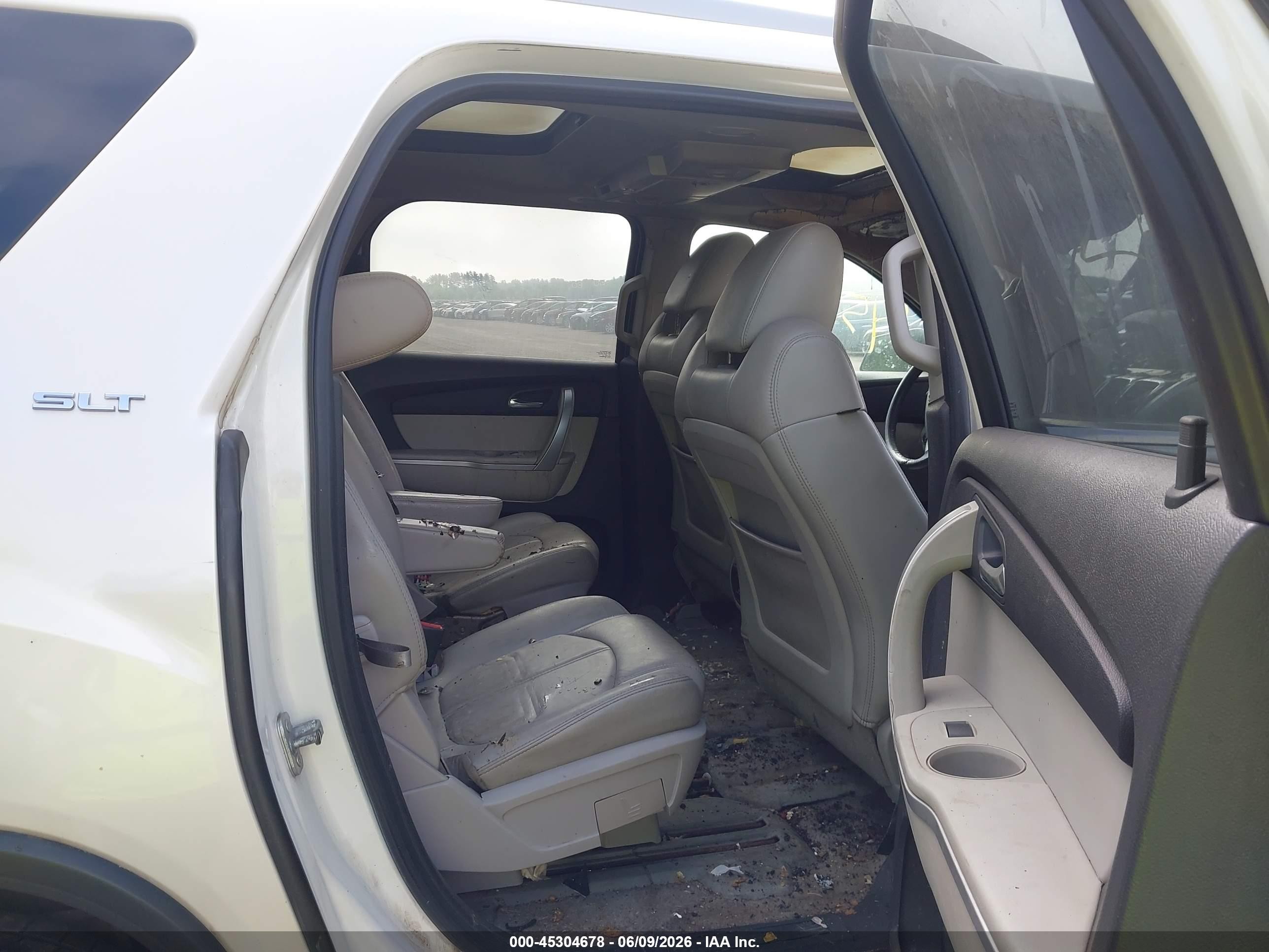 2012 Gmc Acadia Slt-1 White vin: 1GKKRRED9CJ226233