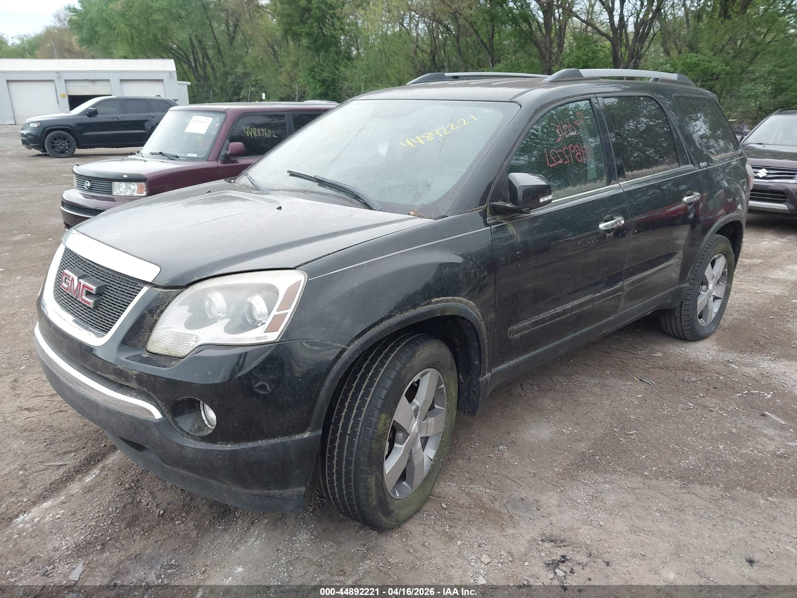 2012 Gmc Acadia Slt-1 Black vin: 1GKKRRED9CJ270720
