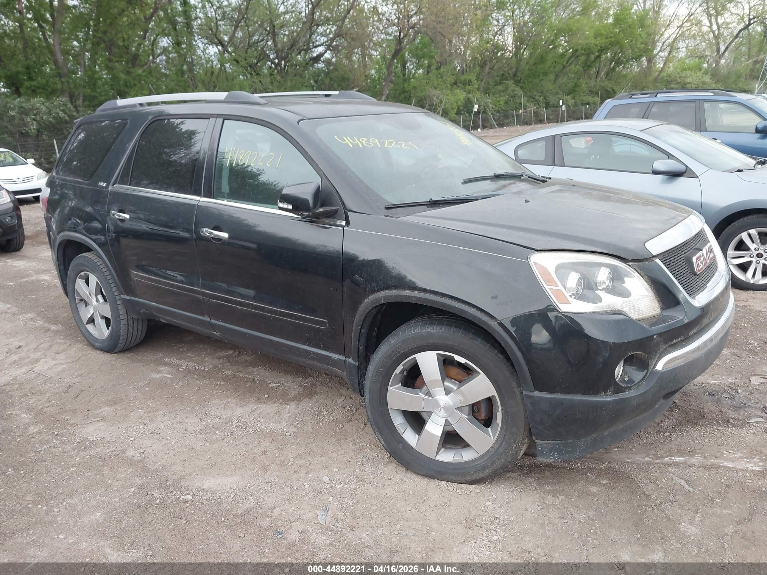 2012 Gmc Acadia Slt-1 Black vin: 1GKKRRED9CJ270720