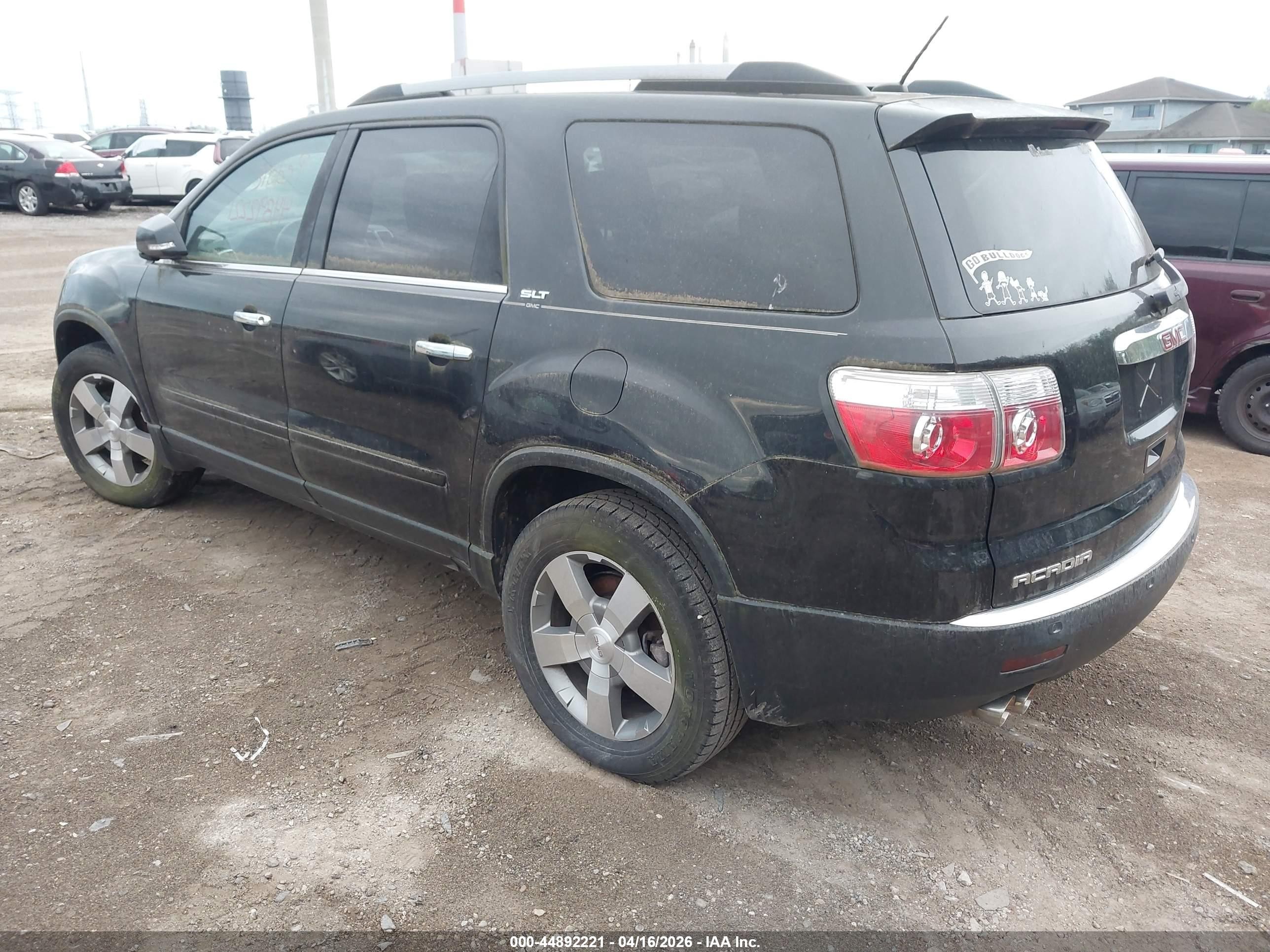 2012 Gmc Acadia Slt-1 Black vin: 1GKKRRED9CJ270720