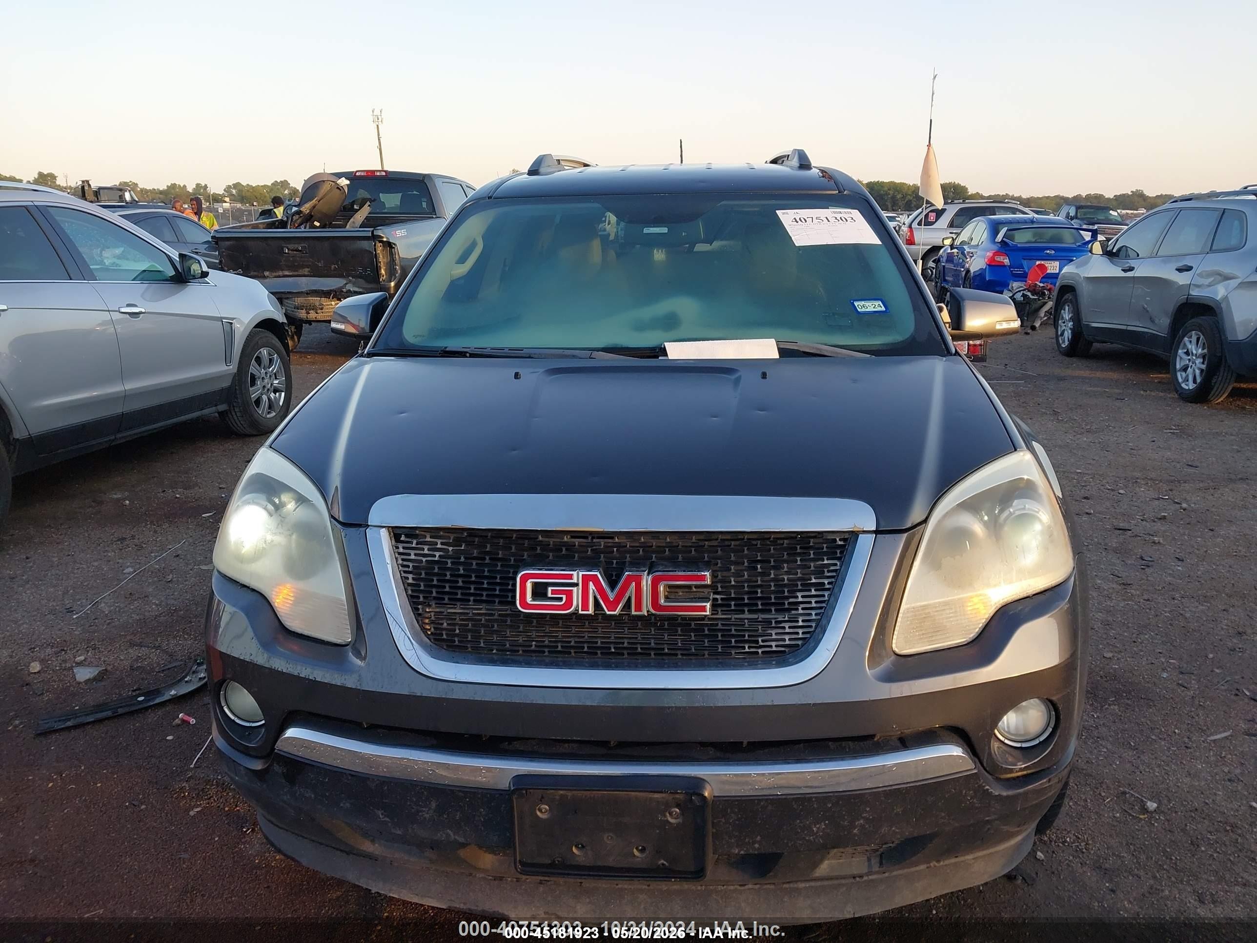 2012 Gmc Acadia Slt1 Black vin: 1GKKRRED9CJ298680
