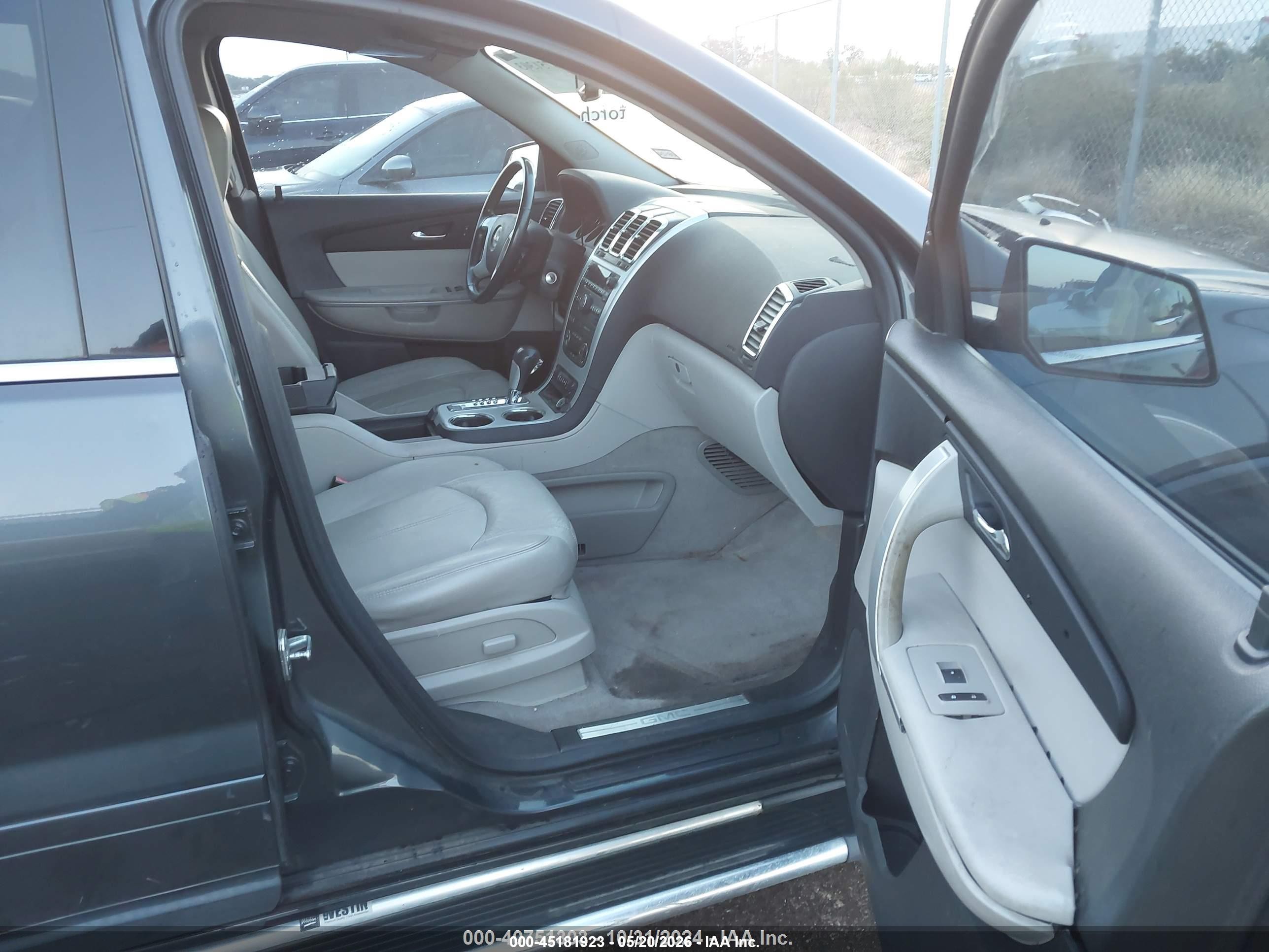 2012 Gmc Acadia Slt1 Black vin: 1GKKRRED9CJ298680