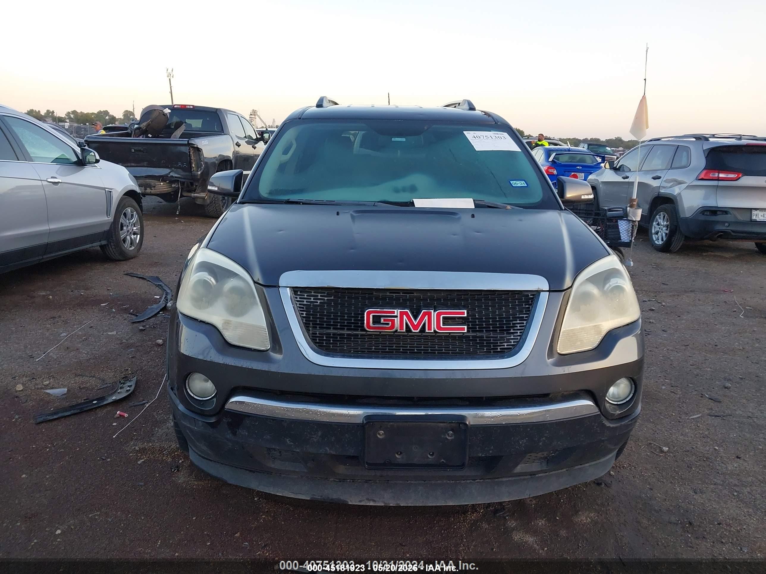 2012 Gmc Acadia Slt1 Black vin: 1GKKRRED9CJ298680