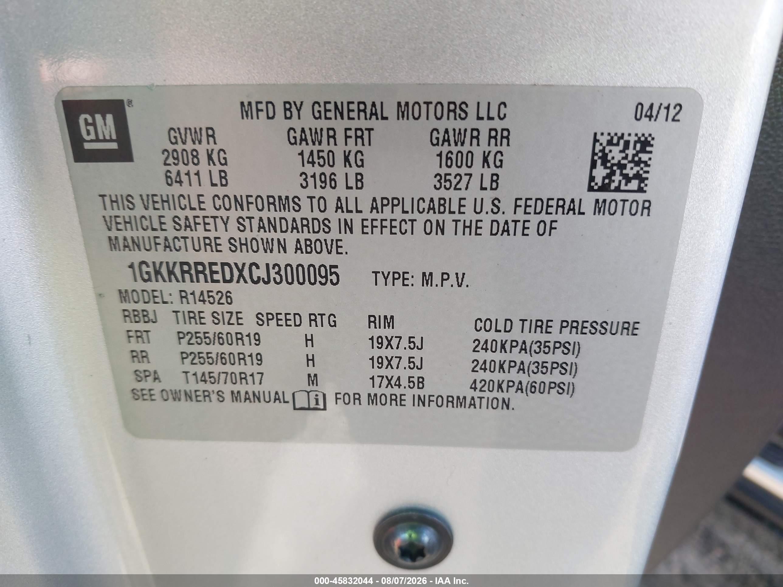 2012 Gmc Acadia Slt-1 Silver vin: 1GKKRREDXCJ300095