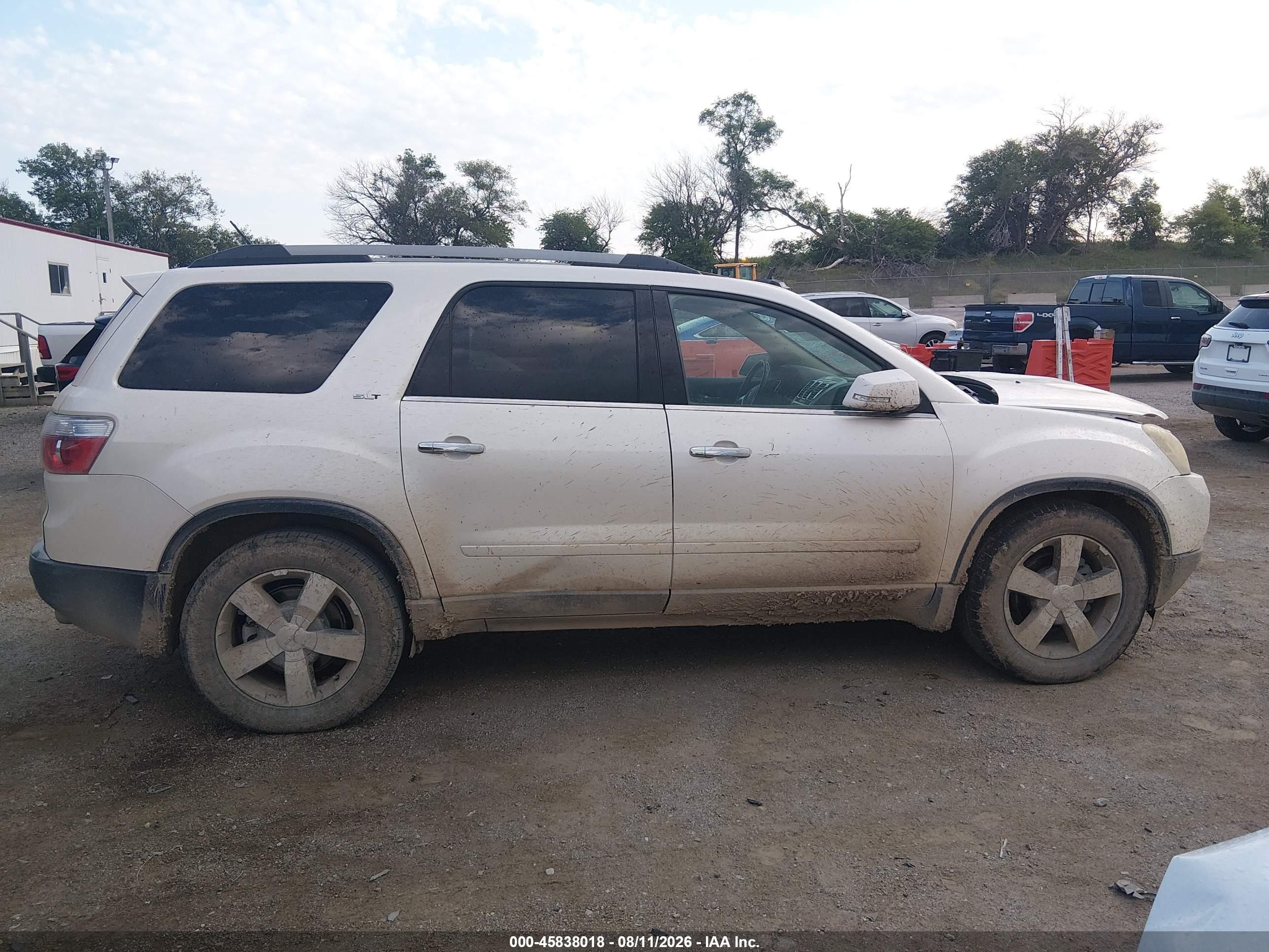 2012 Gmc Acadia Slt-1 White vin: 1GKKRREDXCJ409978