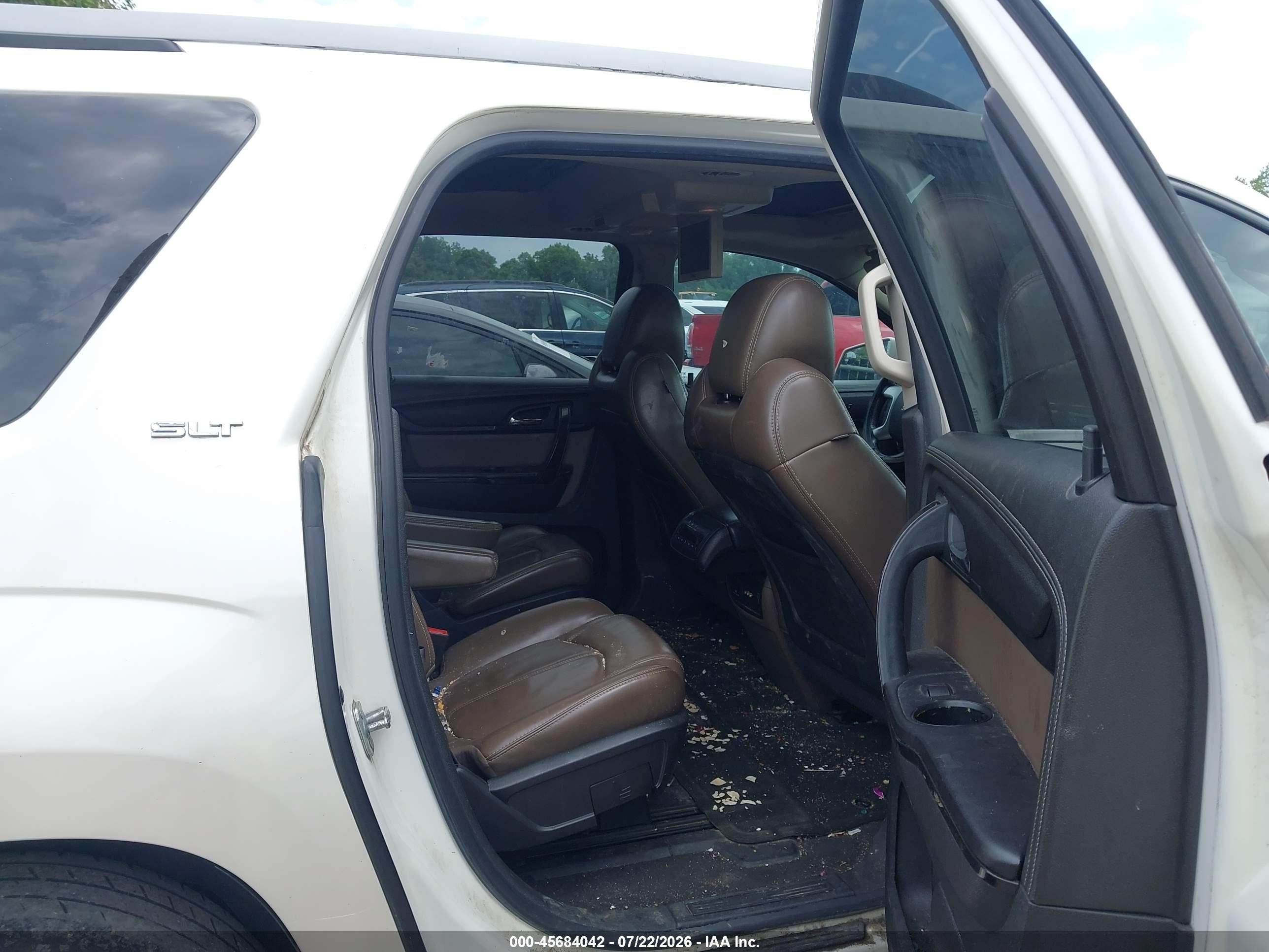 2013 Gmc Acadia Slt-1 White vin: 1GKKRRKD0D1267646