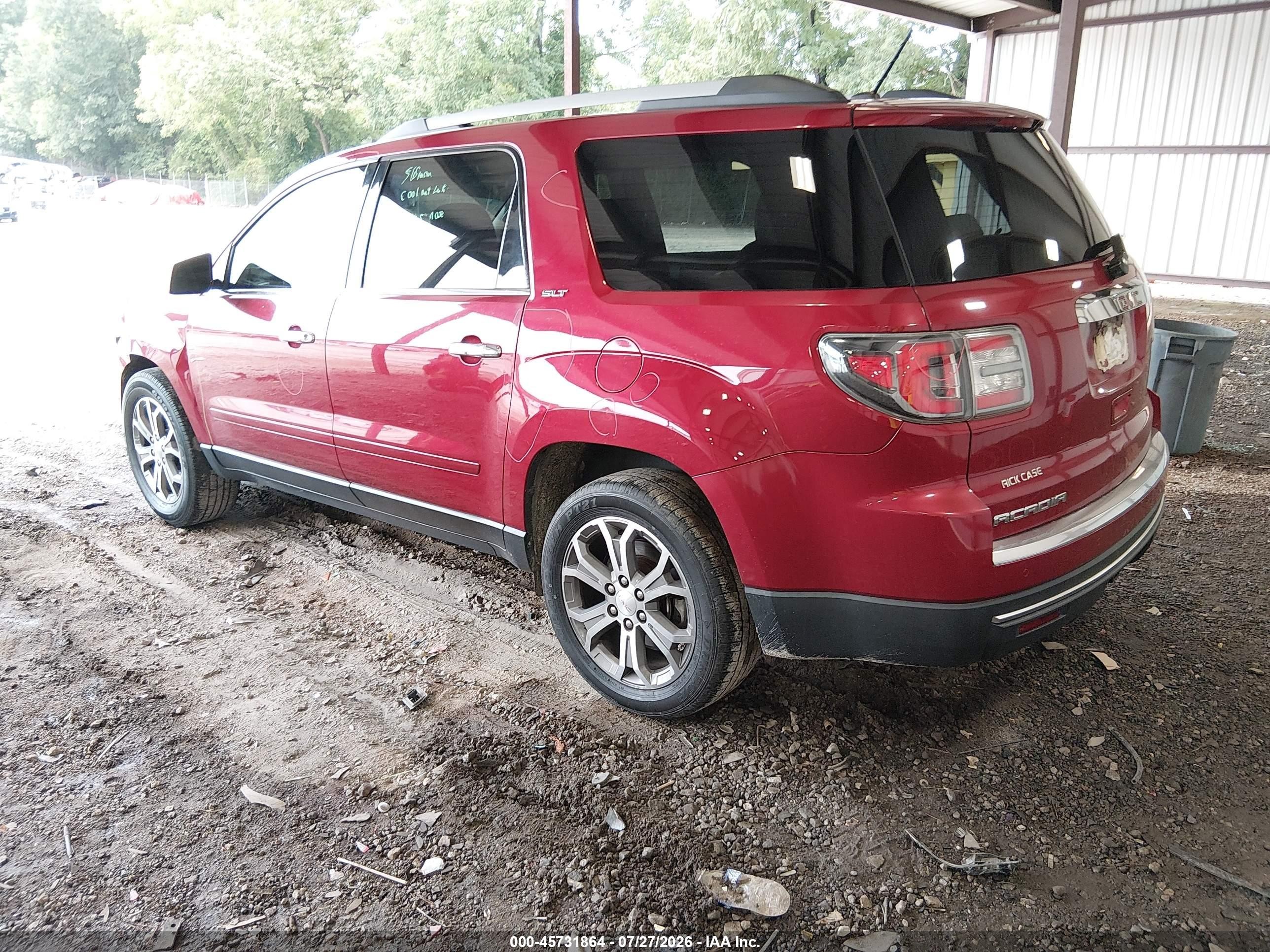 2013 Gmc Acadia Slt-1 Red vin: 1GKKRRKD0DJ244044
