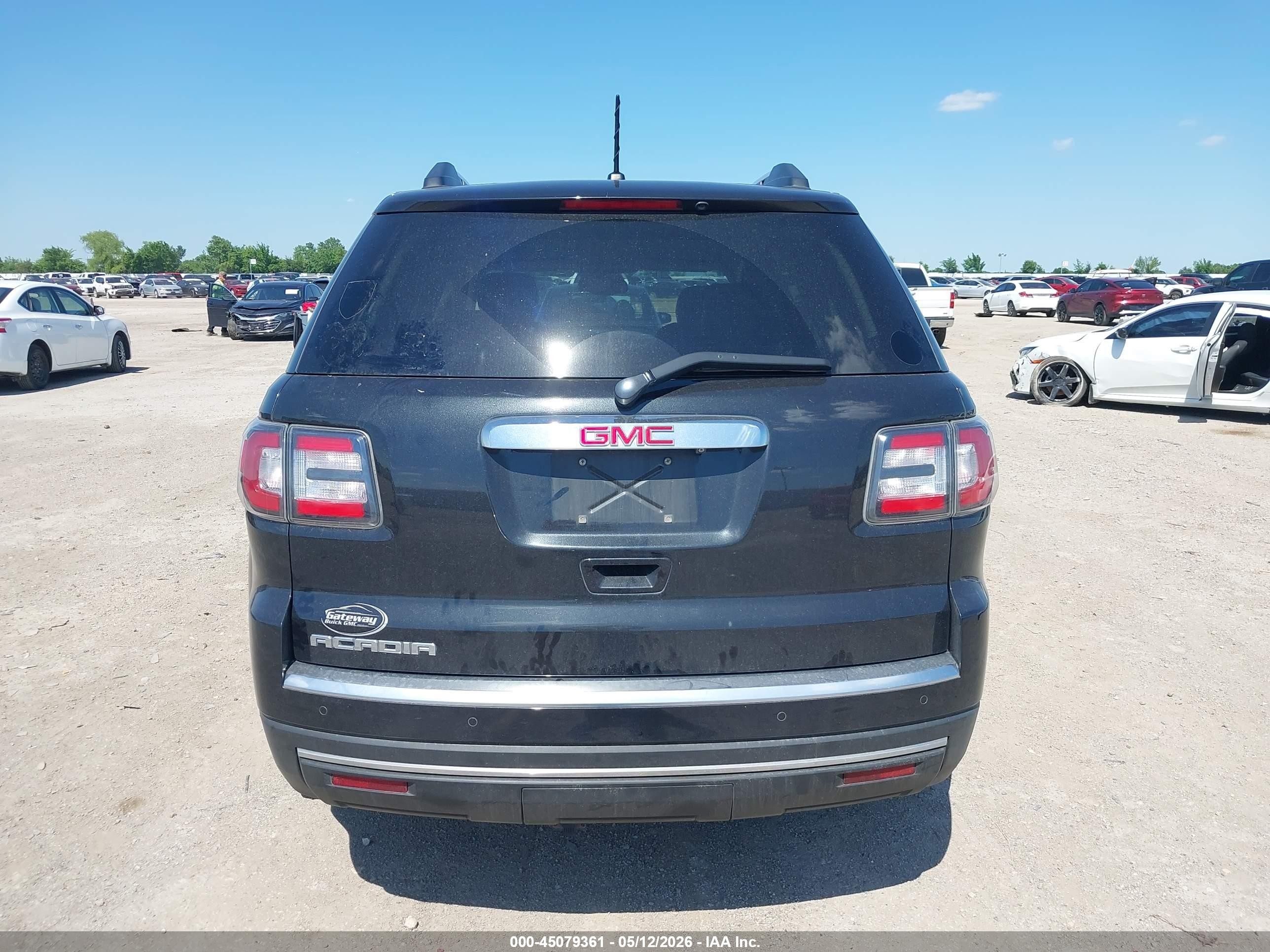 2015 Gmc Acadia Slt-1 Black vin: 1GKKRRKD0FJ296664