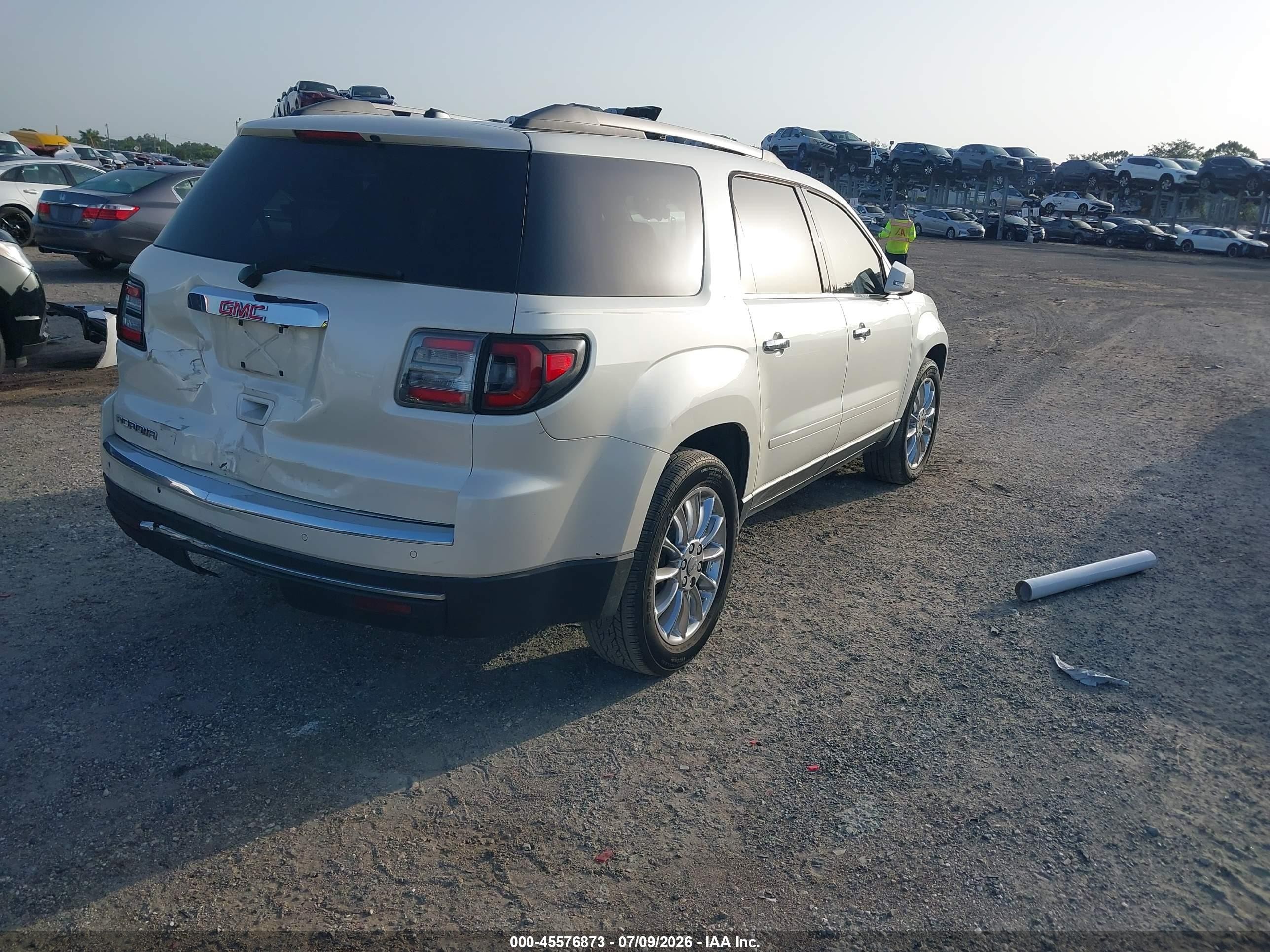 2013 Gmc Acadia Slt-1 White vin: 1GKKRRKD1DJ178684