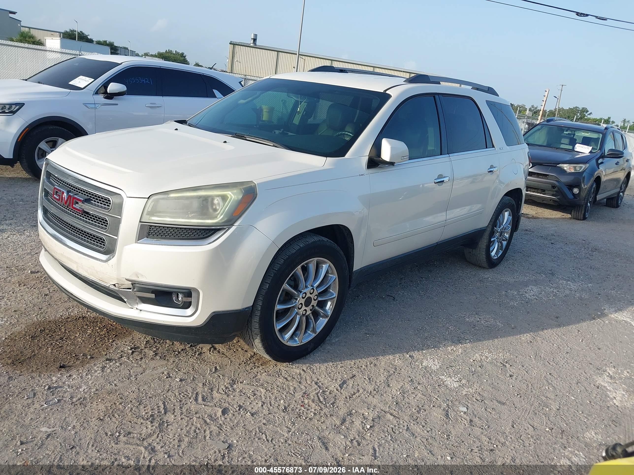 2013 Gmc Acadia Slt-1 White vin: 1GKKRRKD1DJ178684