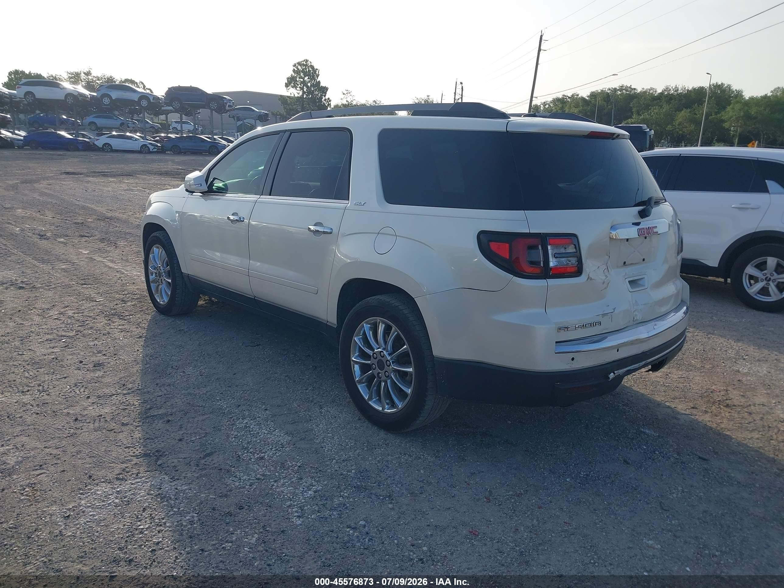 2013 Gmc Acadia Slt-1 White vin: 1GKKRRKD1DJ178684