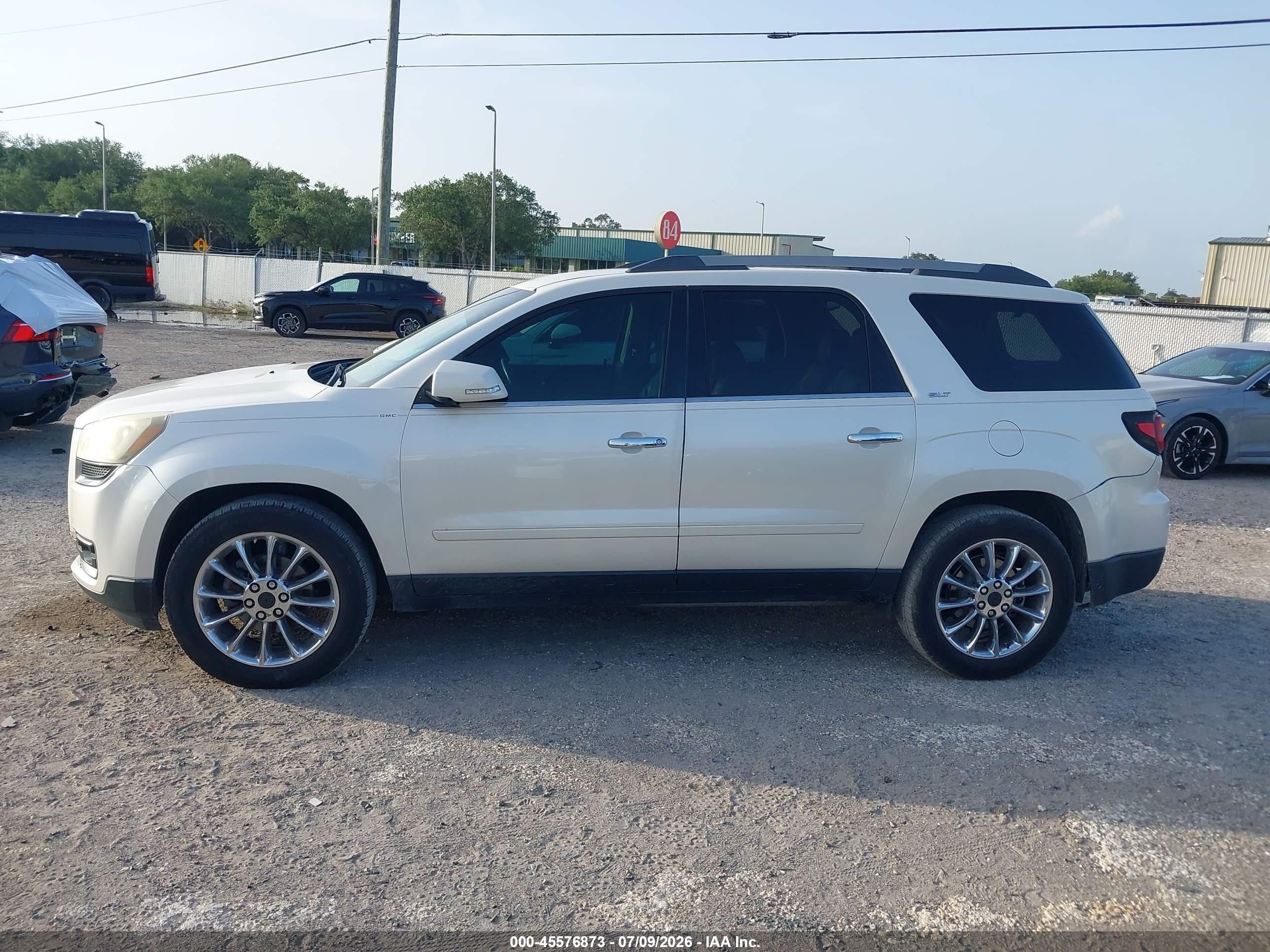 2013 Gmc Acadia Slt-1 White vin: 1GKKRRKD1DJ178684