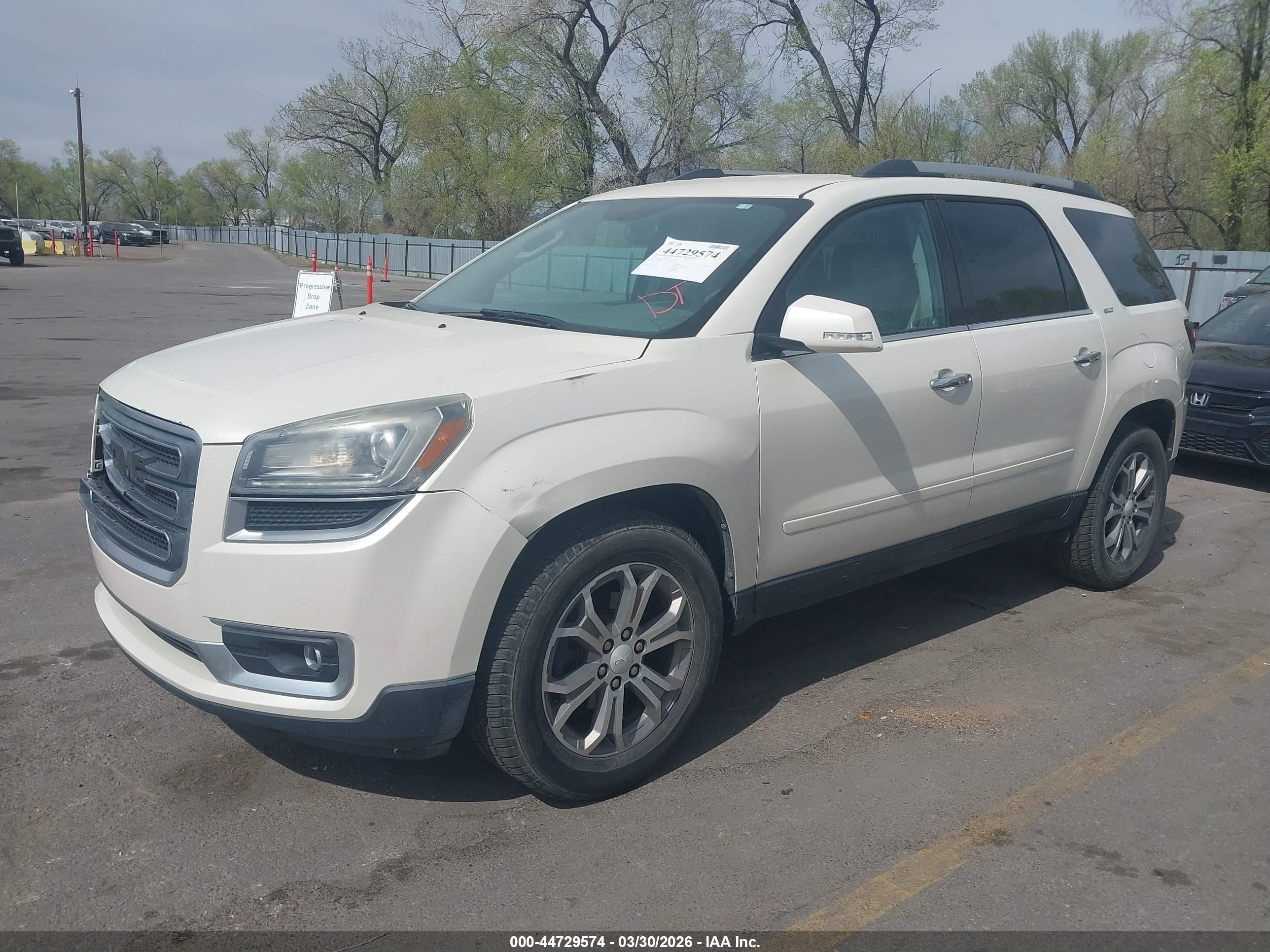 2014 Gmc Acadia Slt-1 White vin: 1GKKRRKD1EJ148487