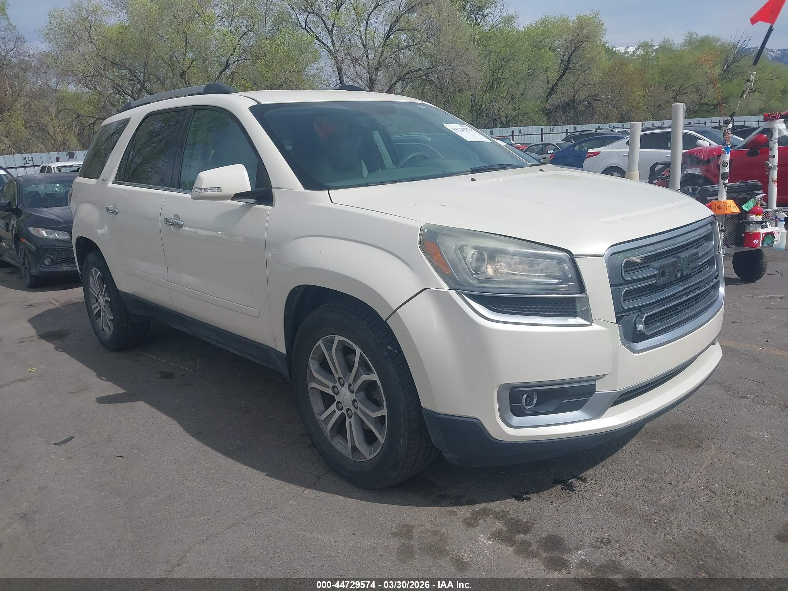 2014 Gmc Acadia Slt-1 White vin: 1GKKRRKD1EJ148487