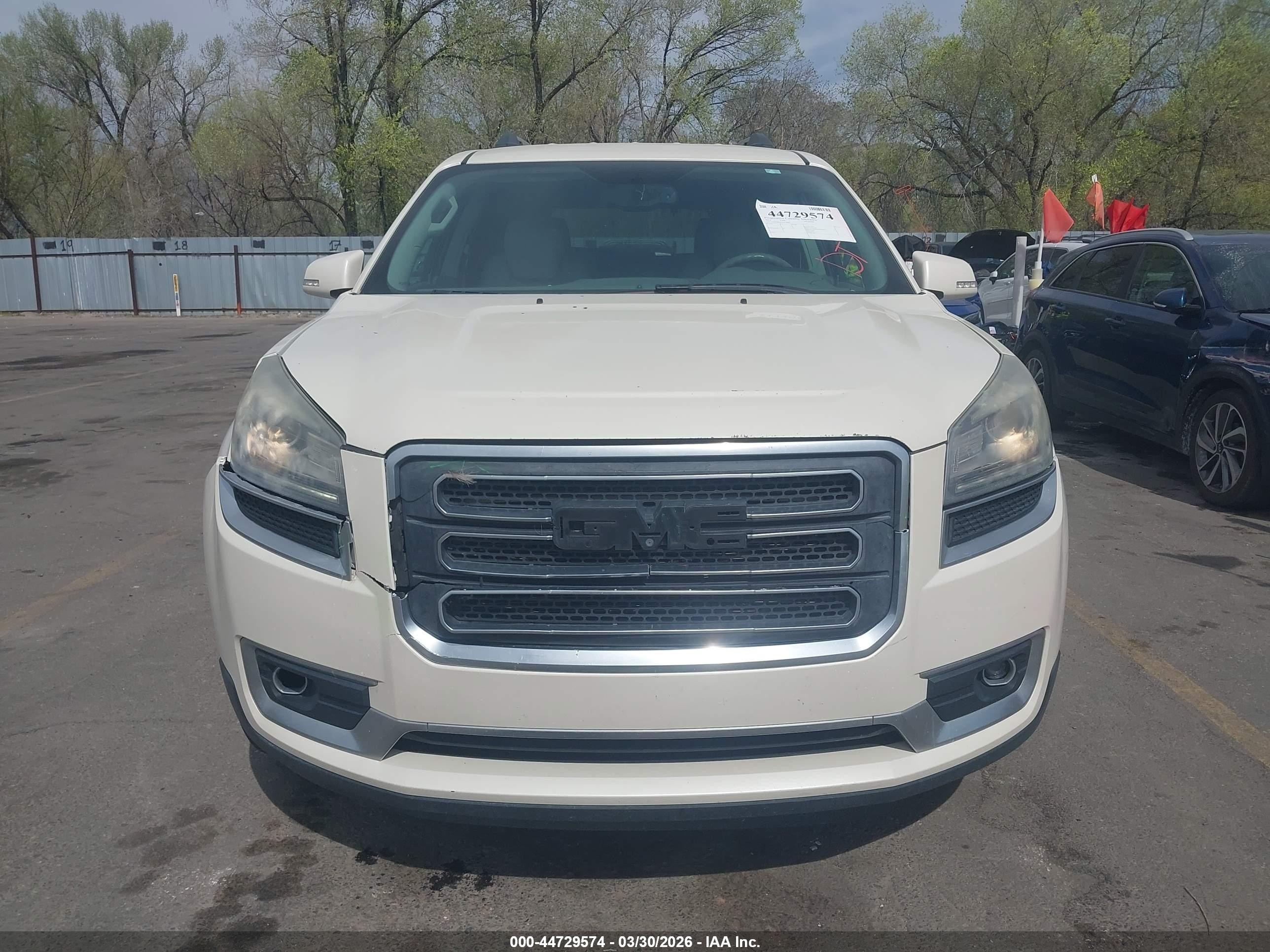 2014 Gmc Acadia Slt-1 White vin: 1GKKRRKD1EJ148487