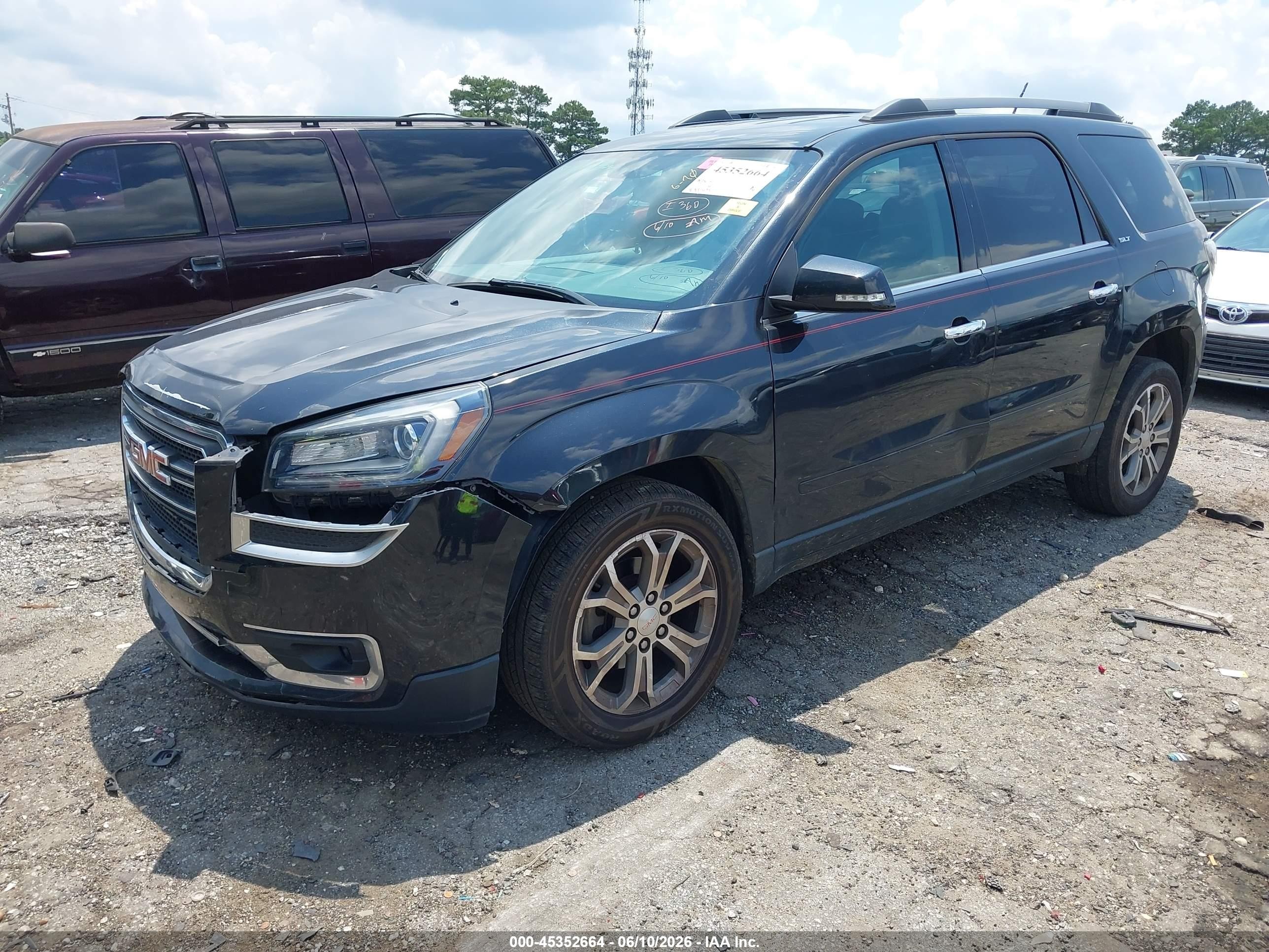 2014 Gmc Acadia Slt-1 Black vin: 1GKKRRKD1EJ276485