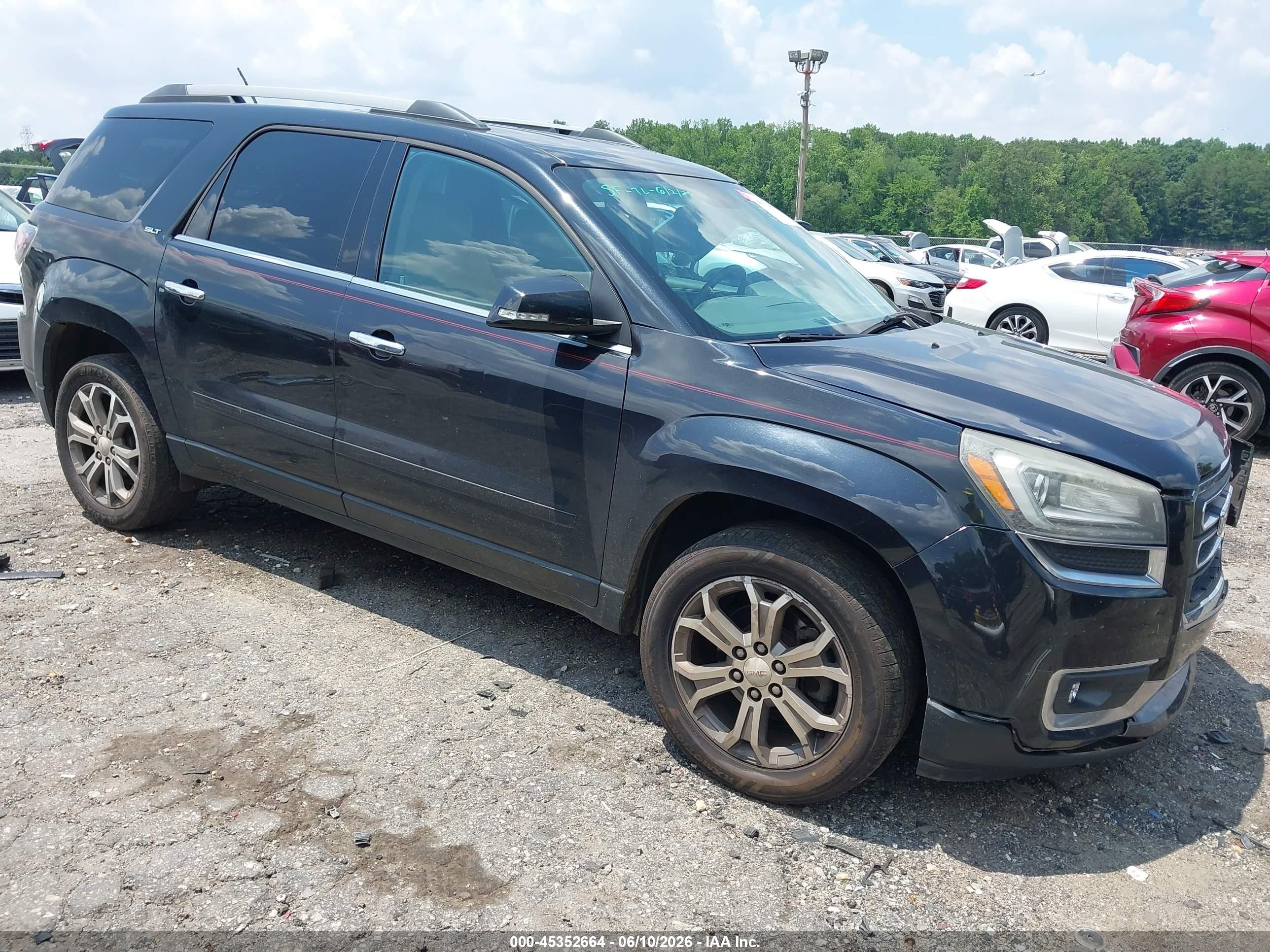 2014 Gmc Acadia Slt-1 Черный vin: 1GKKRRKD1EJ276485