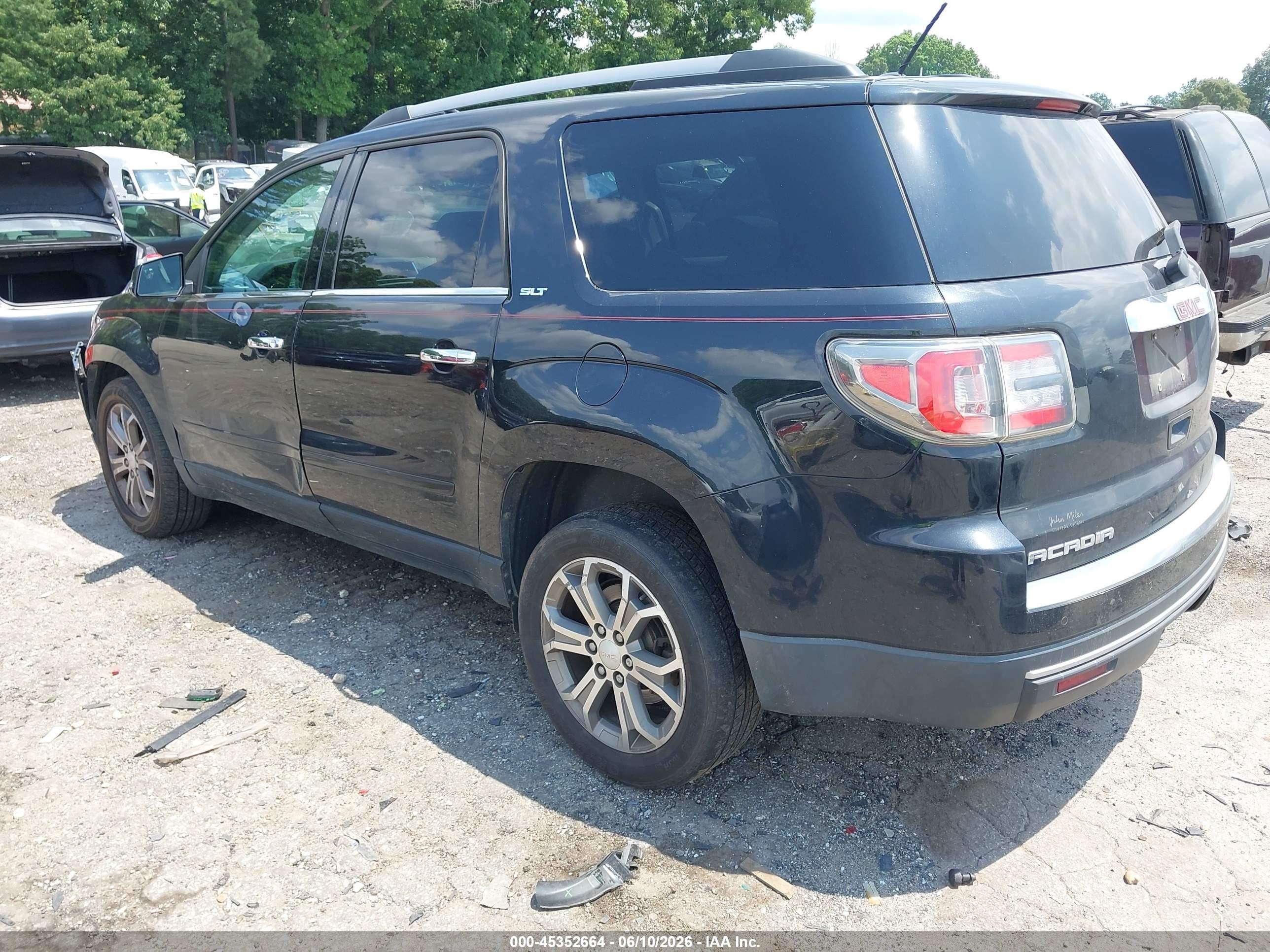 2014 Gmc Acadia Slt-1 Black vin: 1GKKRRKD1EJ276485