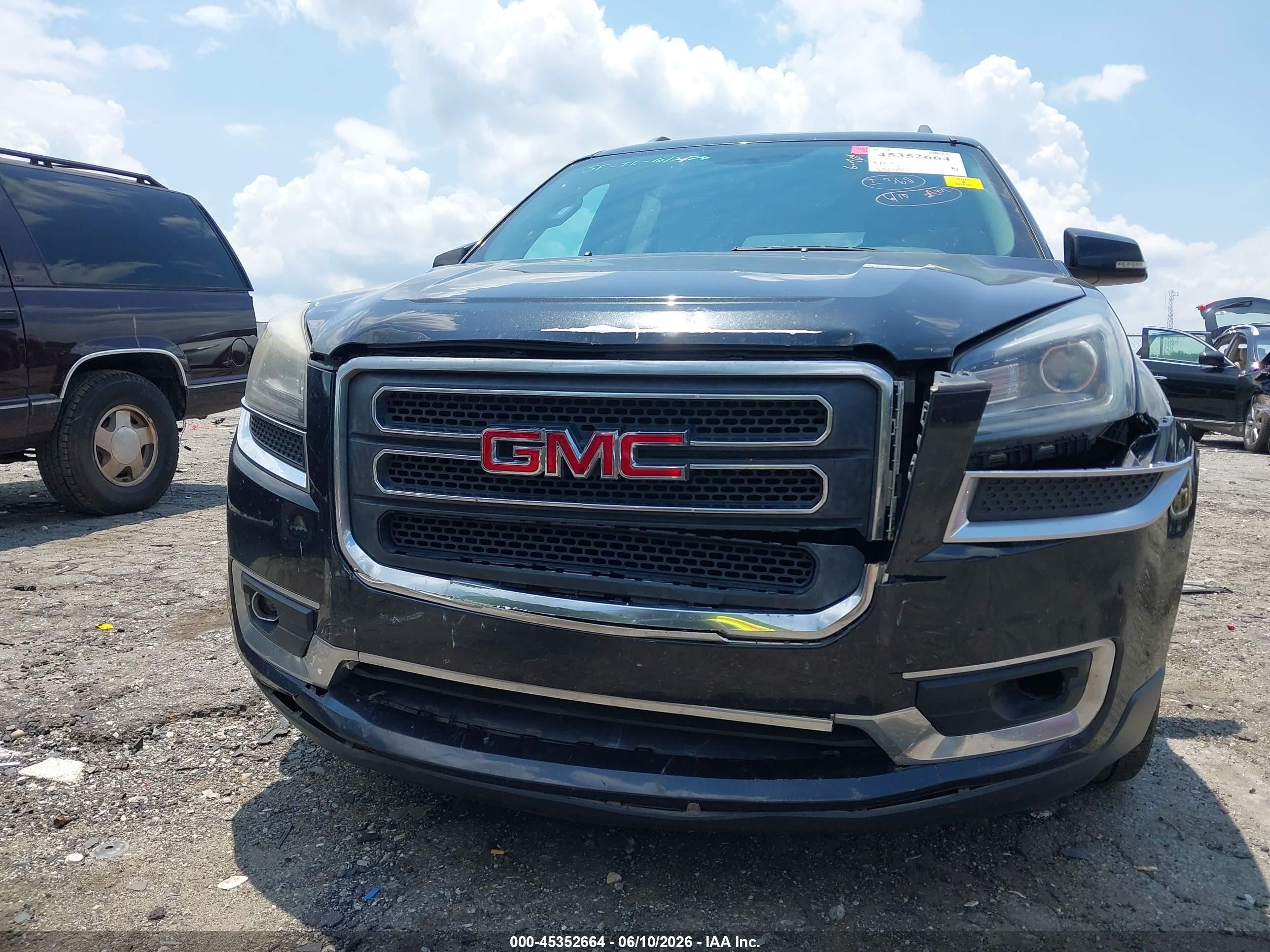 2014 Gmc Acadia Slt-1 Black vin: 1GKKRRKD1EJ276485