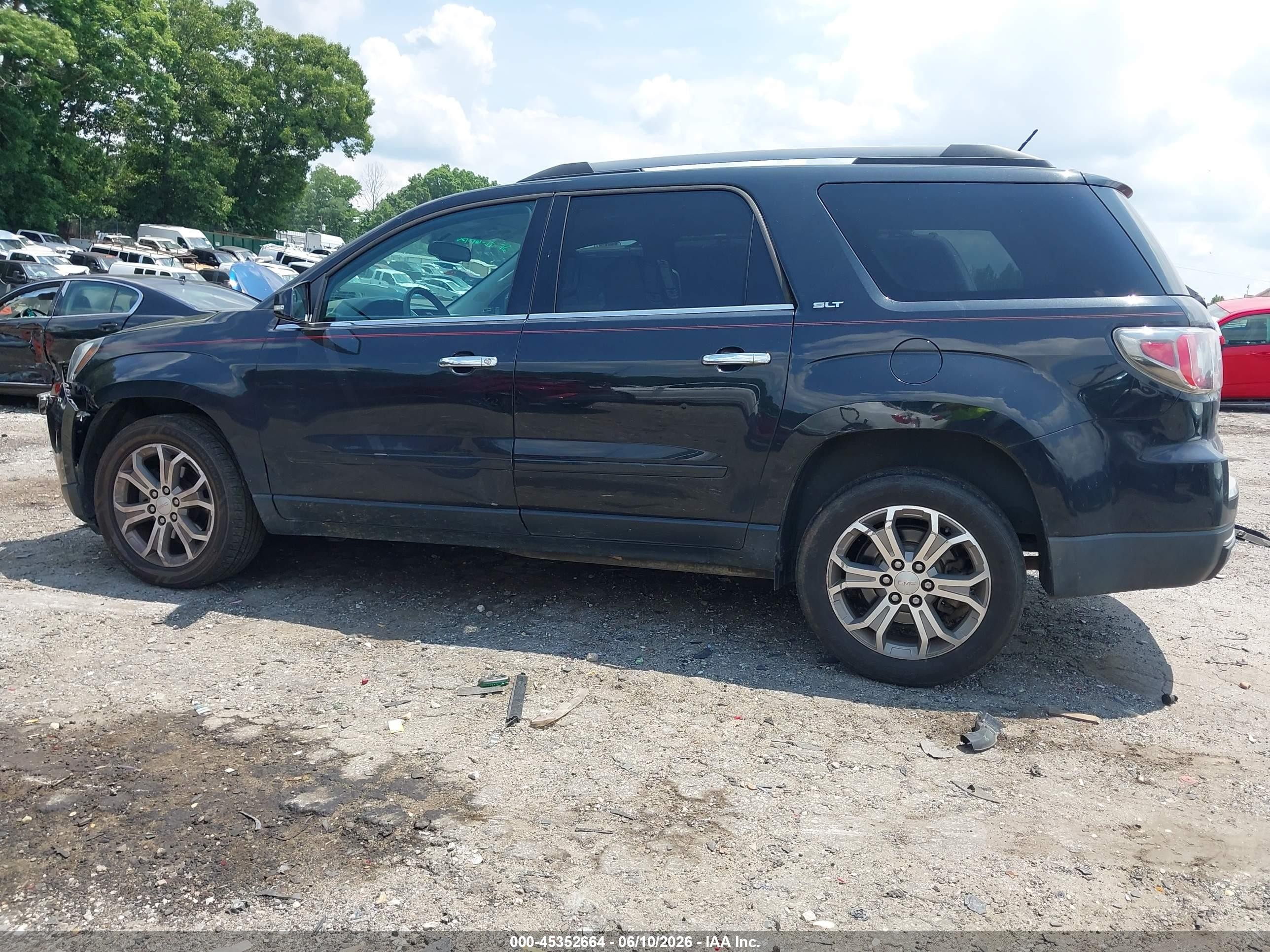 2014 Gmc Acadia Slt-1 Black vin: 1GKKRRKD1EJ276485