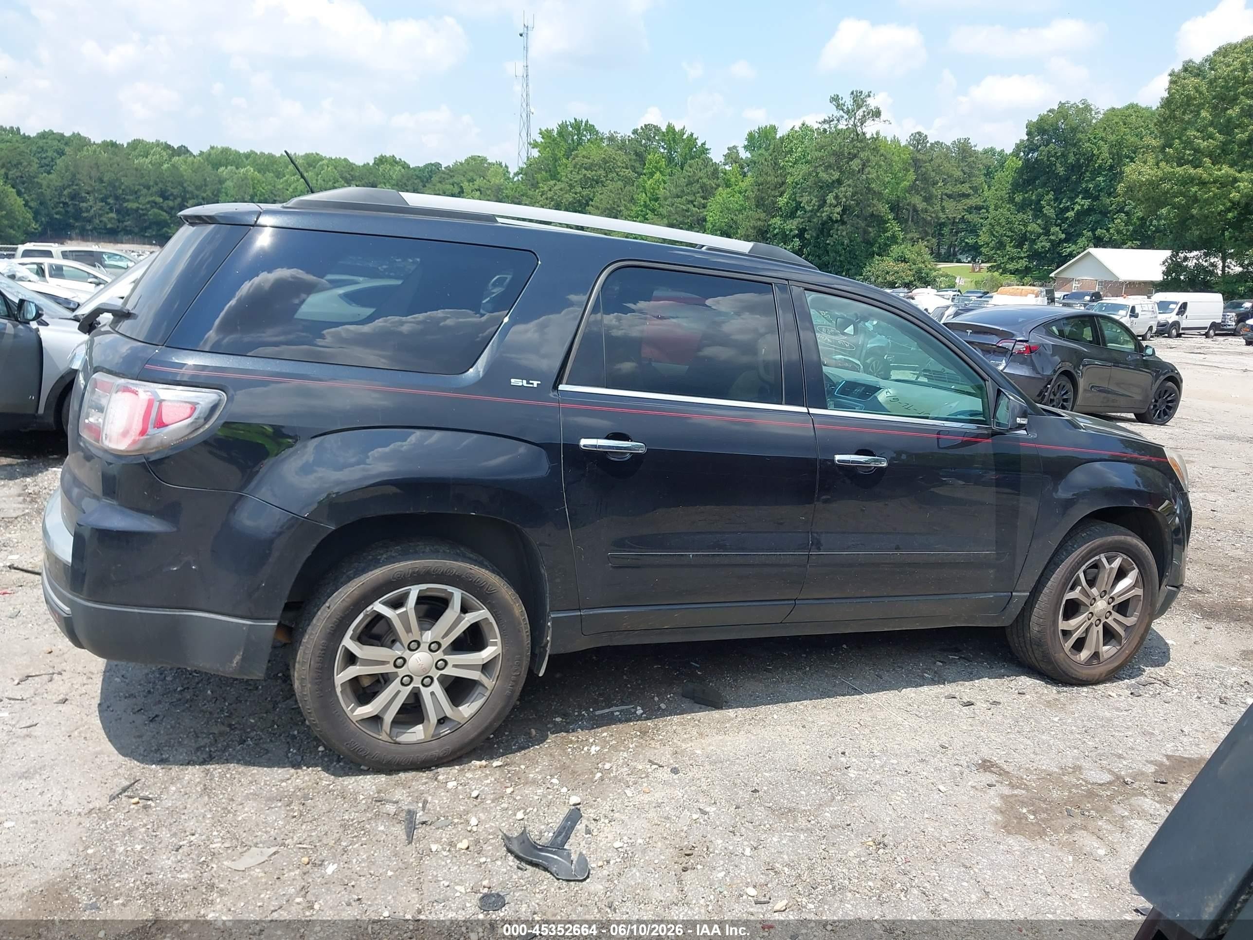 2014 Gmc Acadia Slt-1 Black vin: 1GKKRRKD1EJ276485