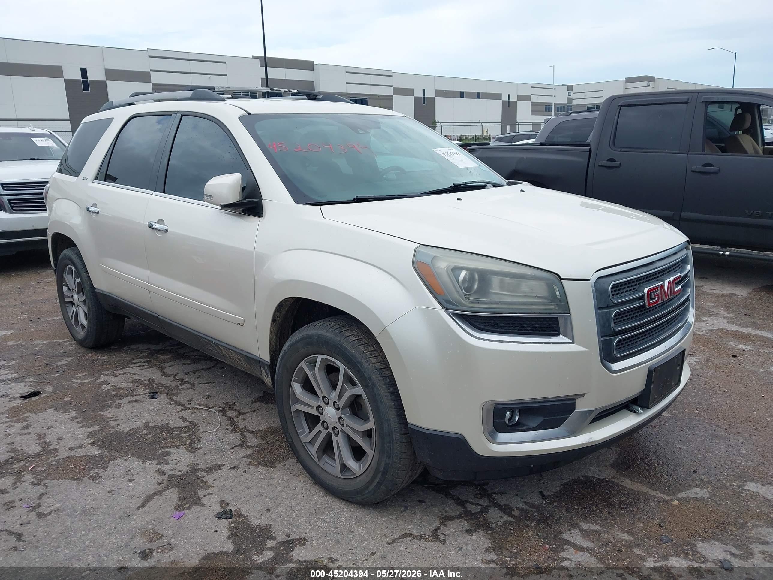 2014 Gmc Acadia Slt-1 White vin: 1GKKRRKD2EJ128538