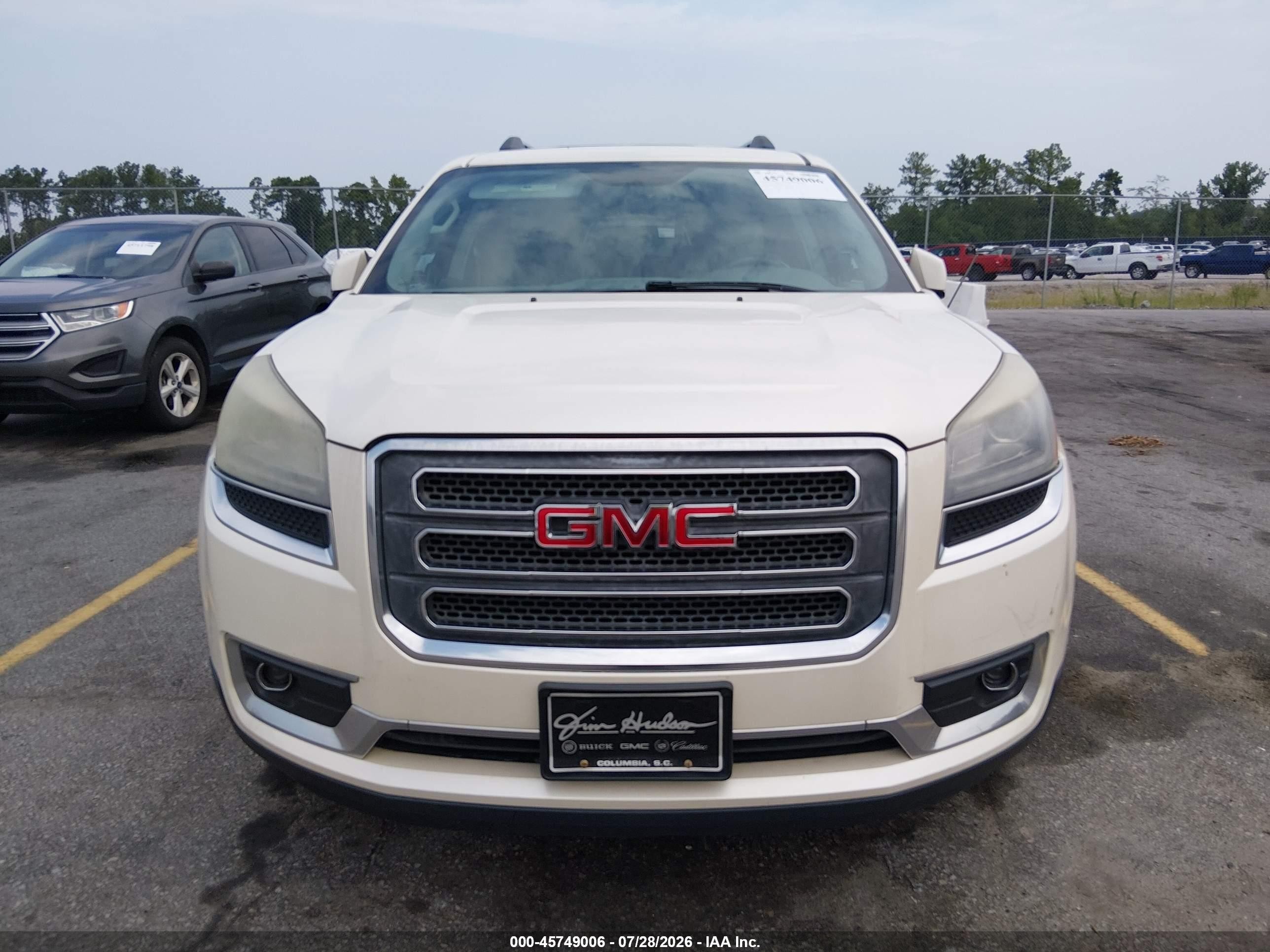2014 Gmc Acadia Slt-1 Белый vin: 1GKKRRKD2EJ135084