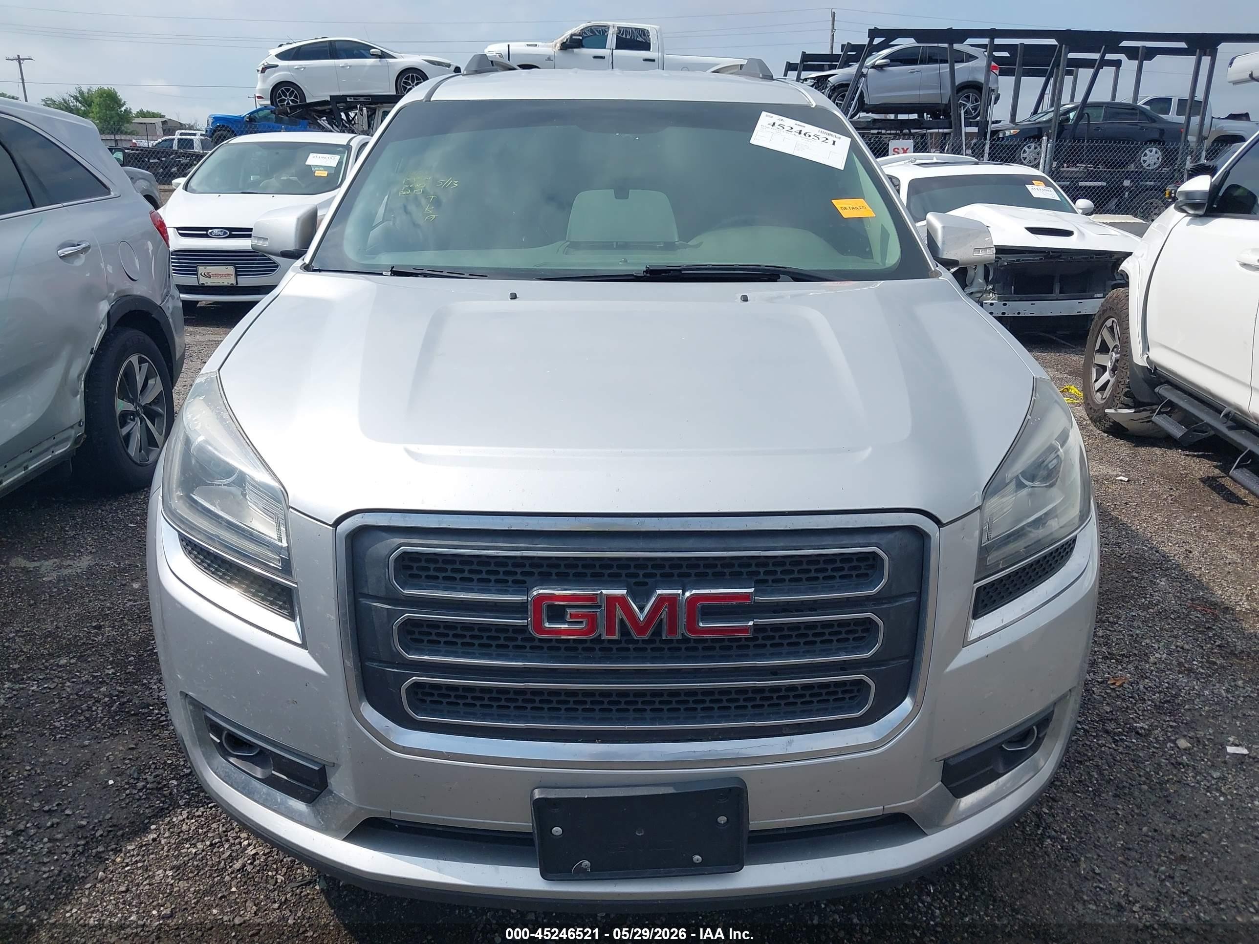 2015 Gmc Acadia Slt-1 Silver vin: 1GKKRRKD2FJ129335
