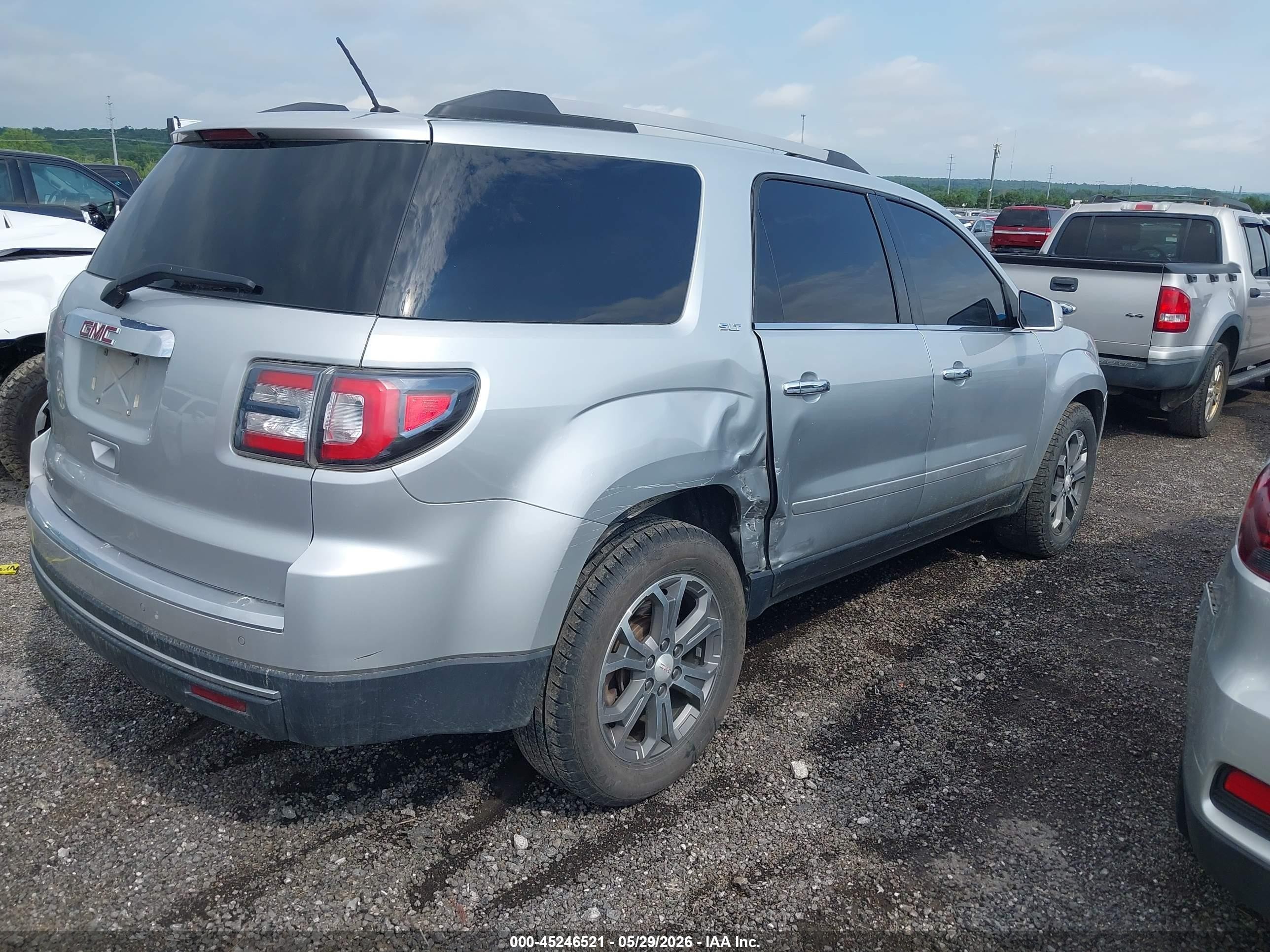2015 Gmc Acadia Slt-1 Silver vin: 1GKKRRKD2FJ129335