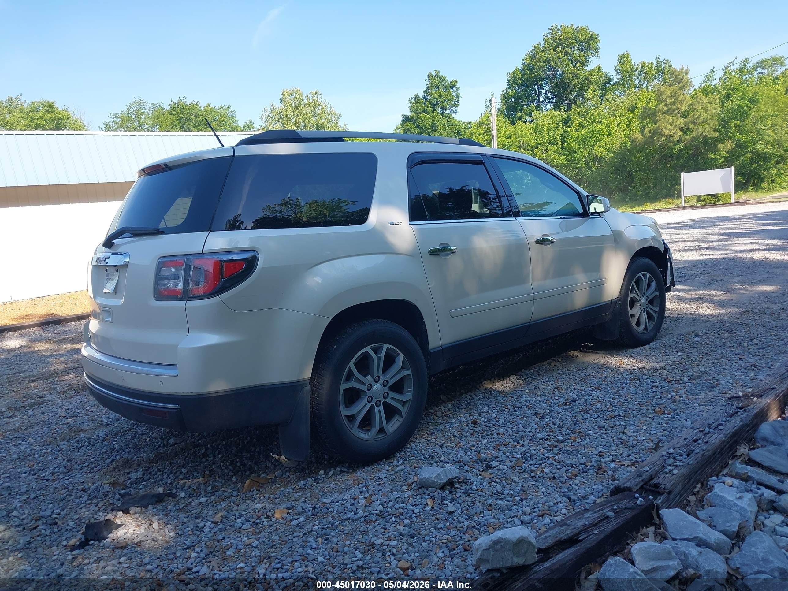 2015 Gmc Acadia Slt-1 White vin: 1GKKRRKD2FJ176462