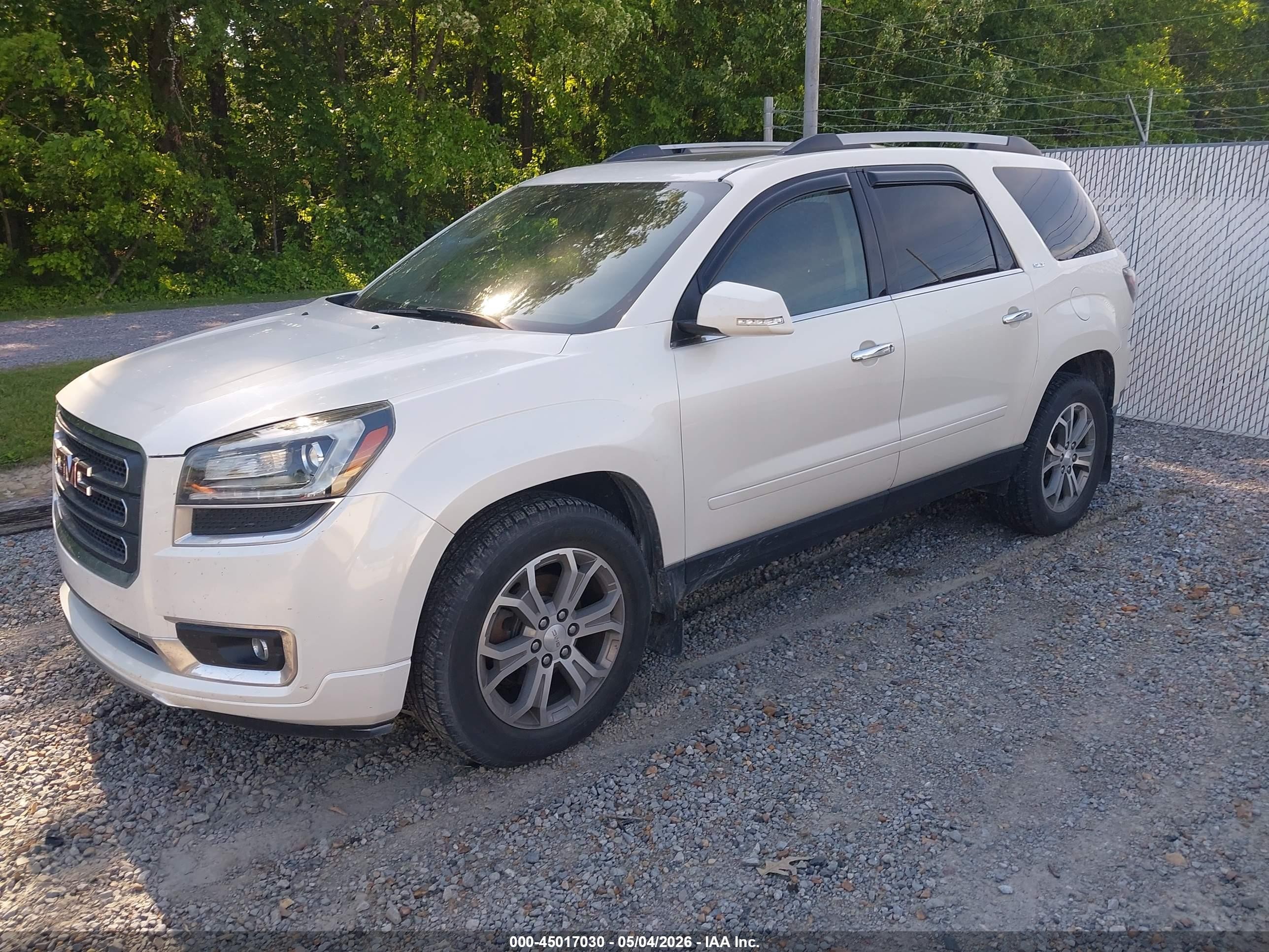 2015 Gmc Acadia Slt-1 White vin: 1GKKRRKD2FJ176462