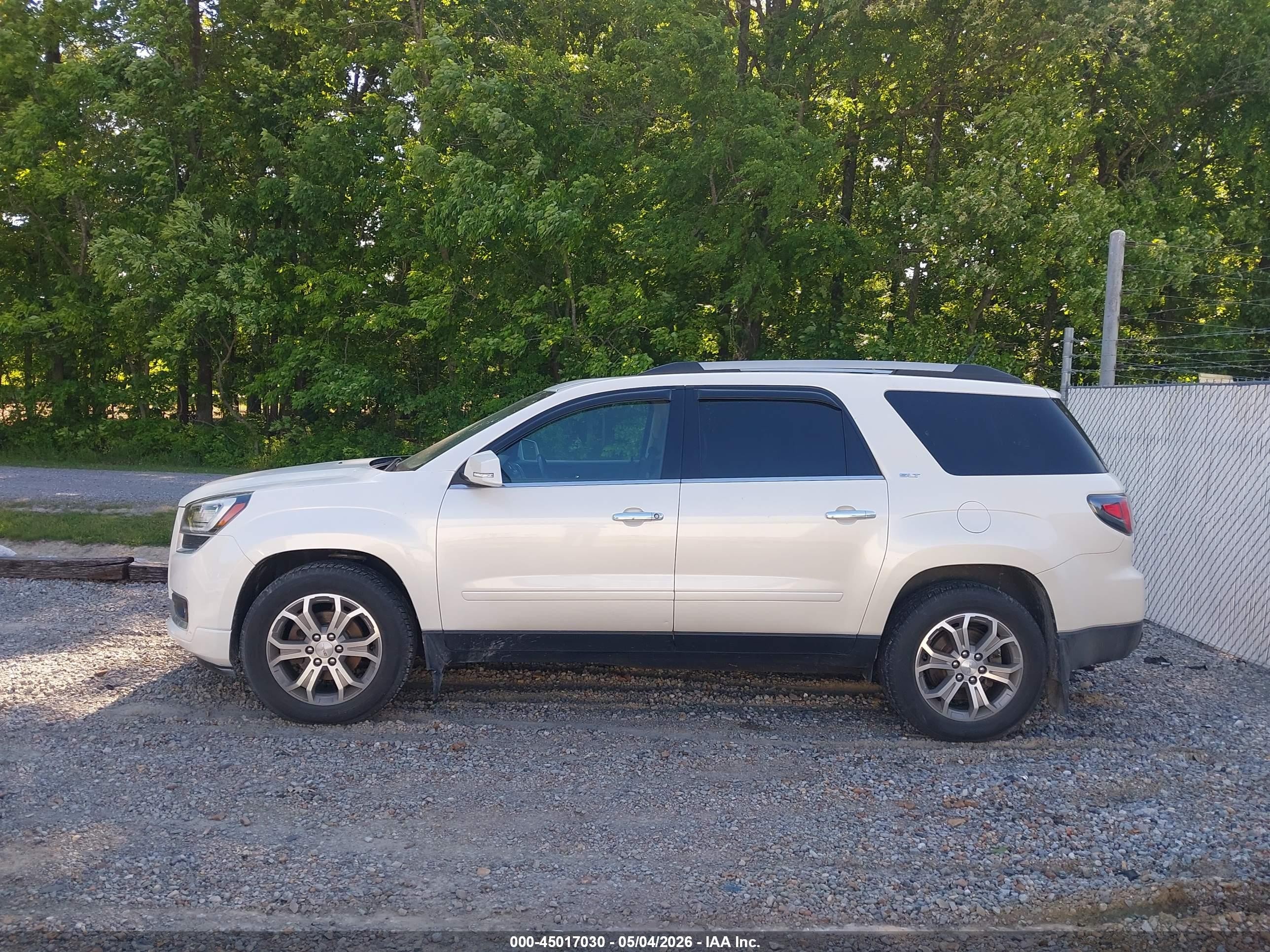 2015 Gmc Acadia Slt-1 White vin: 1GKKRRKD2FJ176462