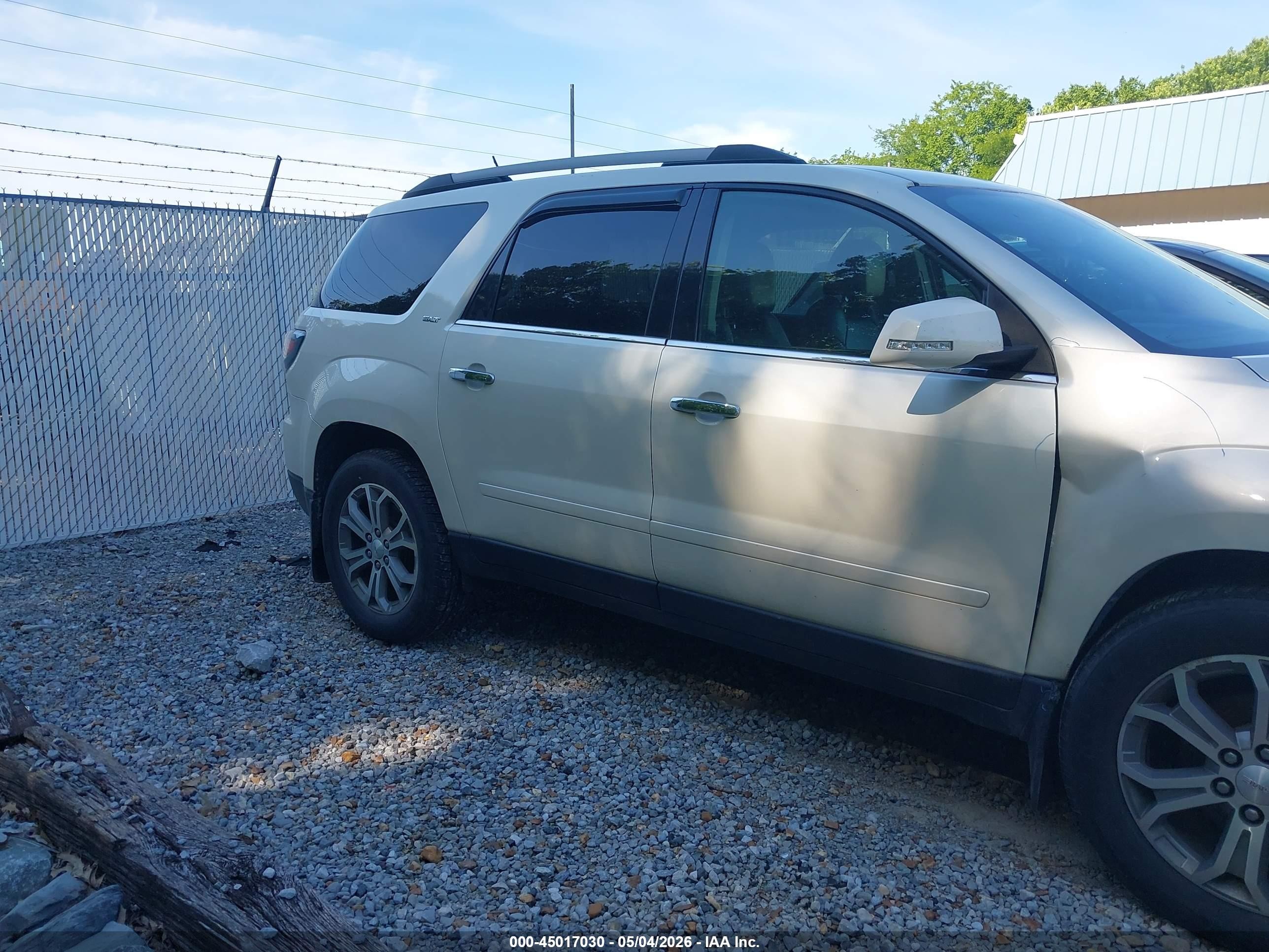 2015 Gmc Acadia Slt-1 White vin: 1GKKRRKD2FJ176462