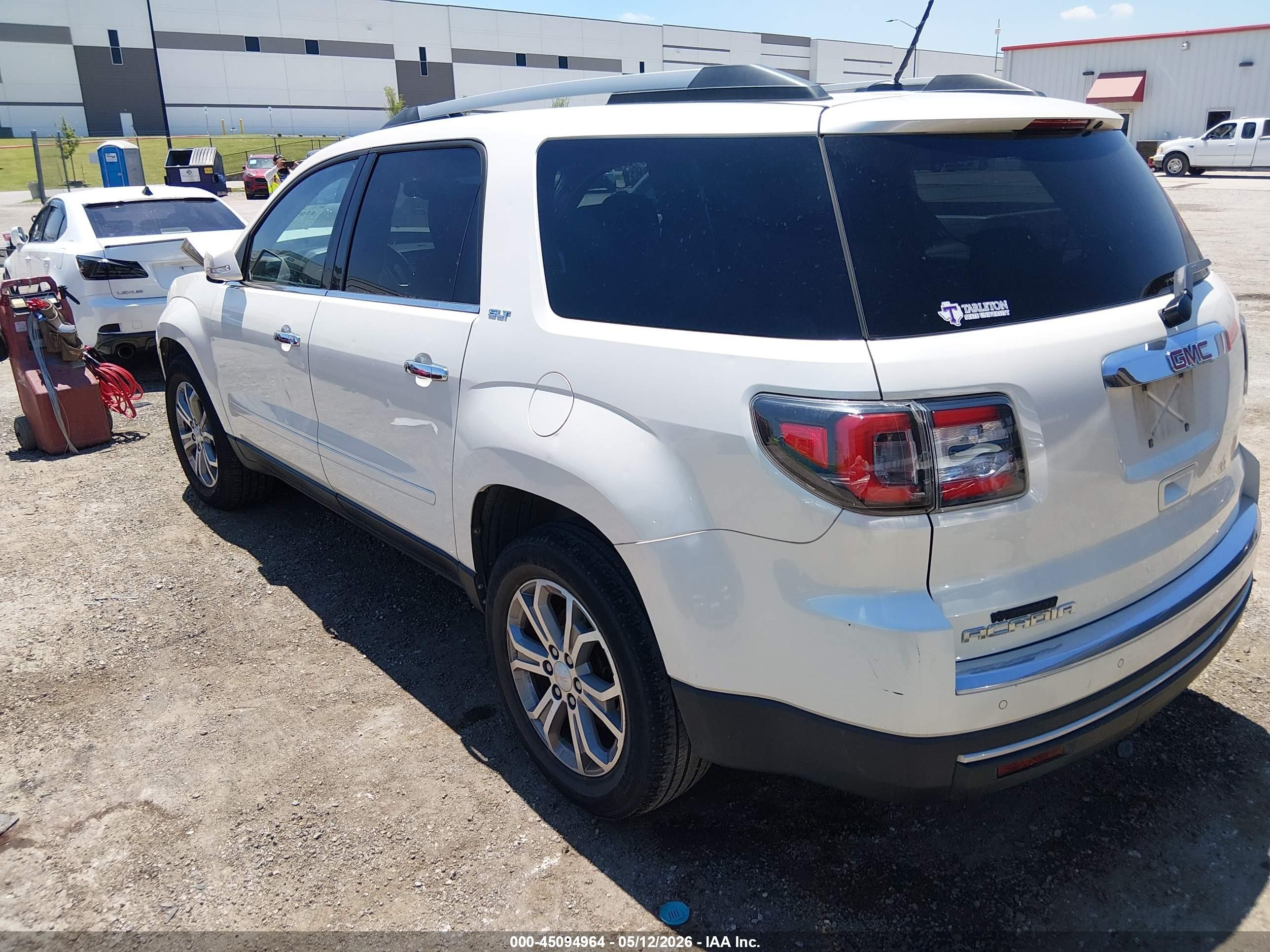 2015 Gmc Acadia Slt-1 White vin: 1GKKRRKD2FJ199532