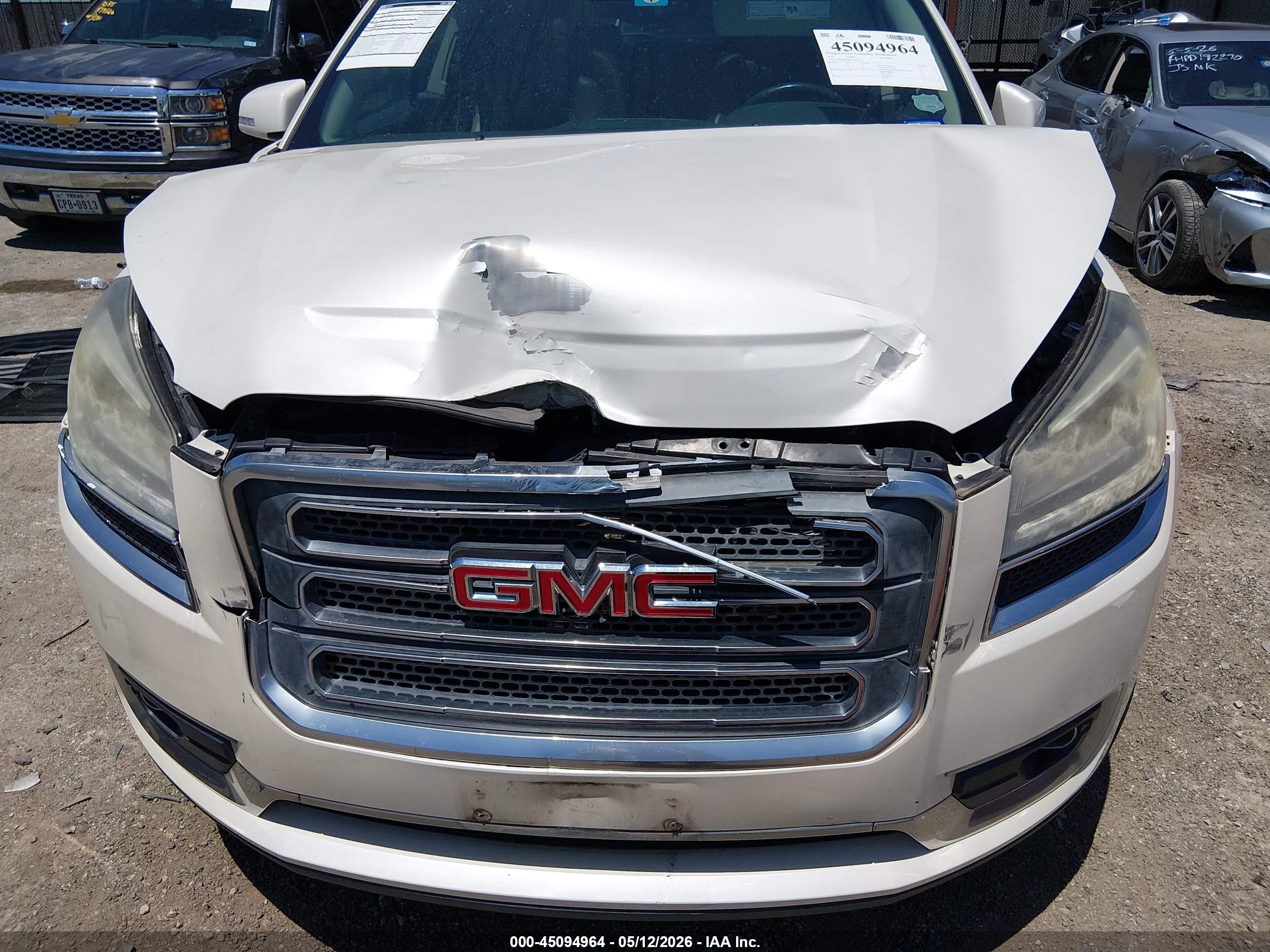 2015 Gmc Acadia Slt-1 White vin: 1GKKRRKD2FJ199532