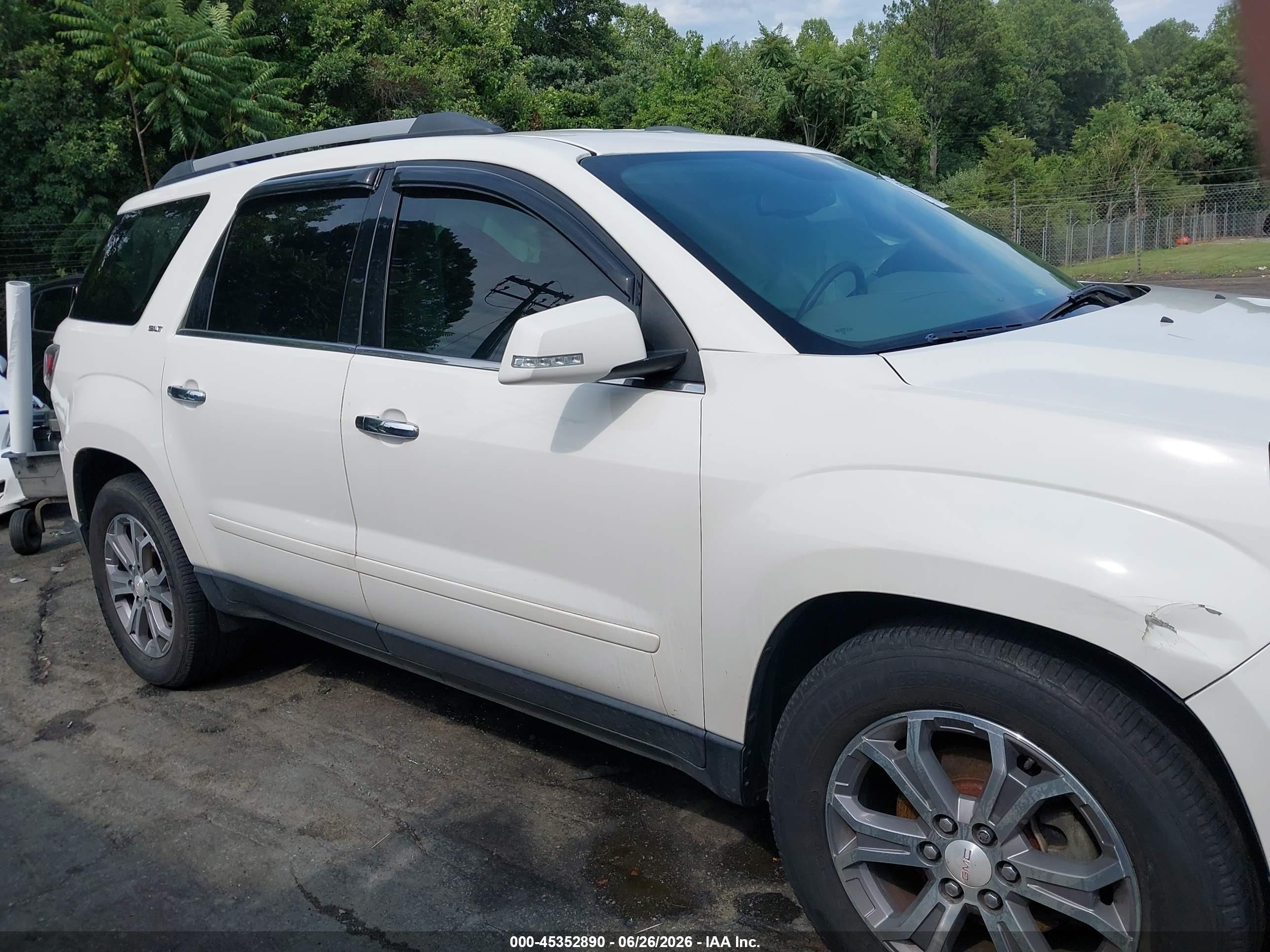 2013 Gmc Acadia Slt-1 White vin: 1GKKRRKD3DJ151972