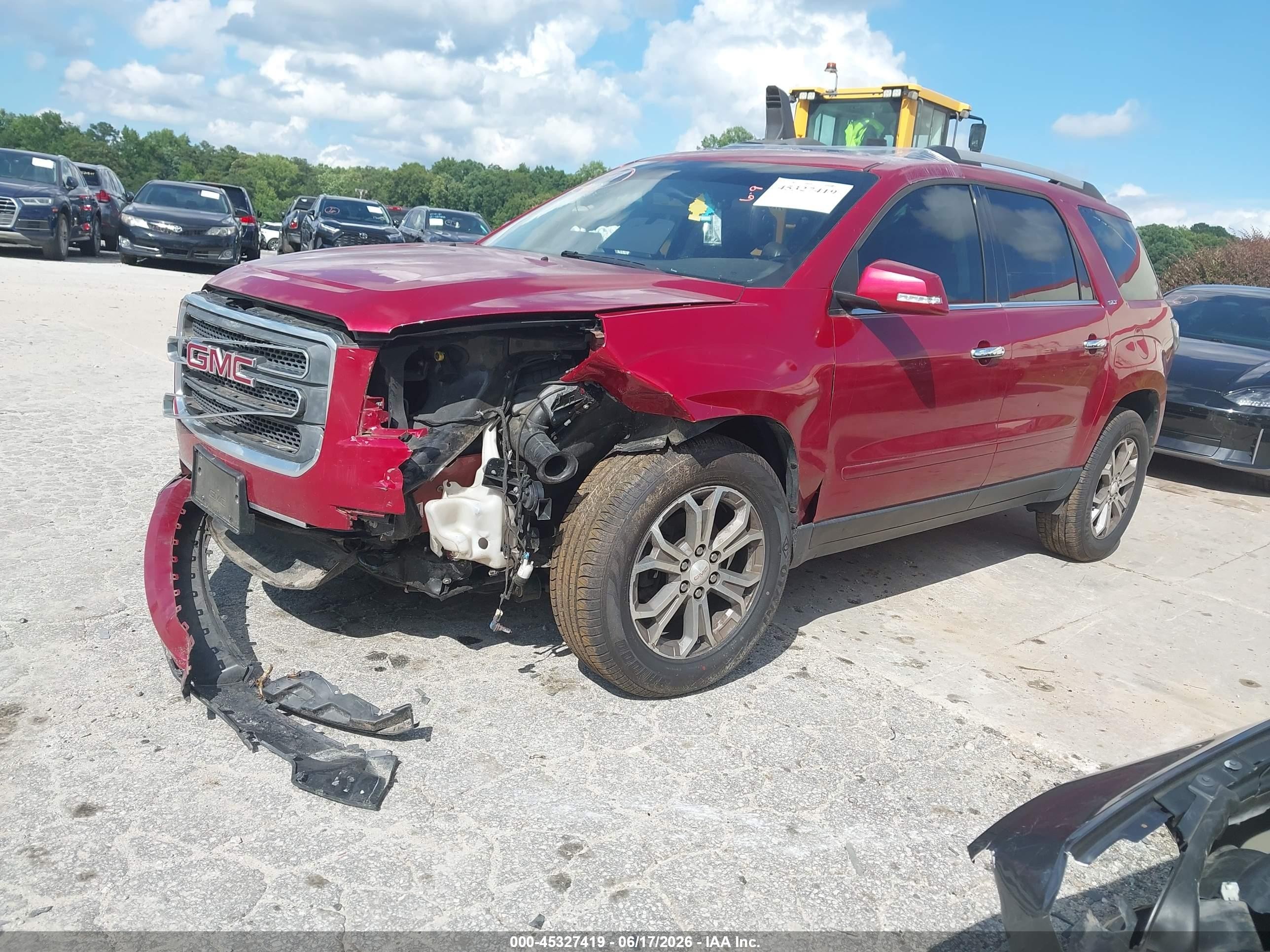 2014 Gmc Acadia Slt-1 Red vin: 1GKKRRKD3EJ146417