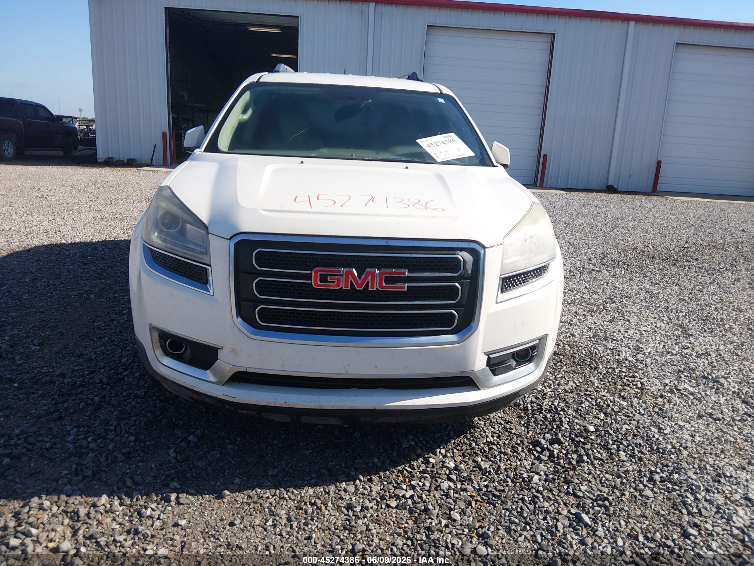 2014 Gmc Acadia Slt-1 White vin: 1GKKRRKD3EJ358217