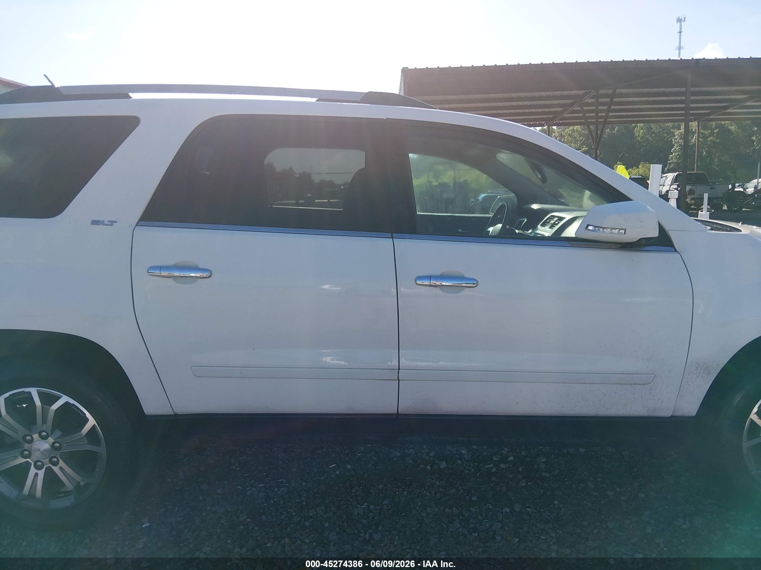 2014 Gmc Acadia Slt-1 White vin: 1GKKRRKD3EJ358217