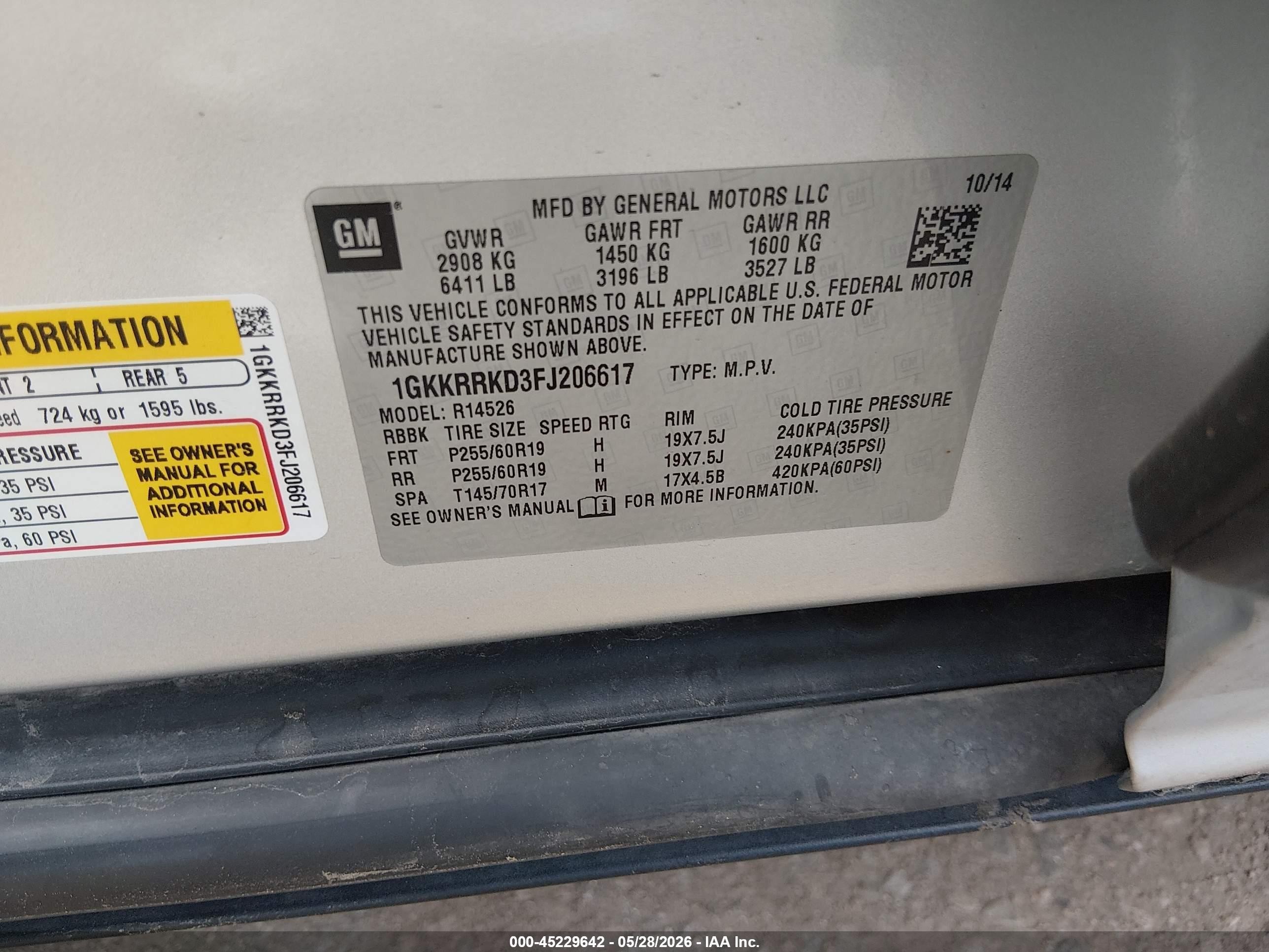 2015 Gmc Acadia Slt-1 Серебряный vin: 1GKKRRKD3FJ206617