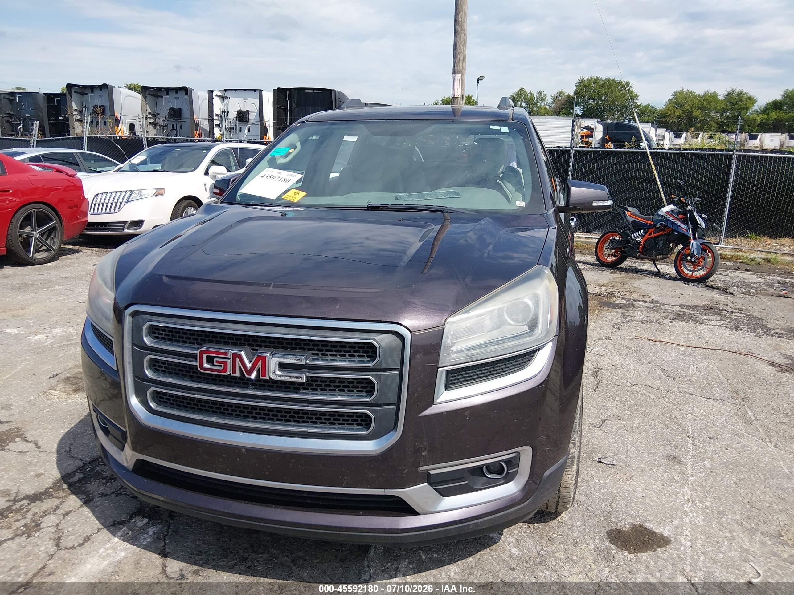 2015 Gmc Acadia Slt-1 Purple vin: 1GKKRRKD3FJ352306