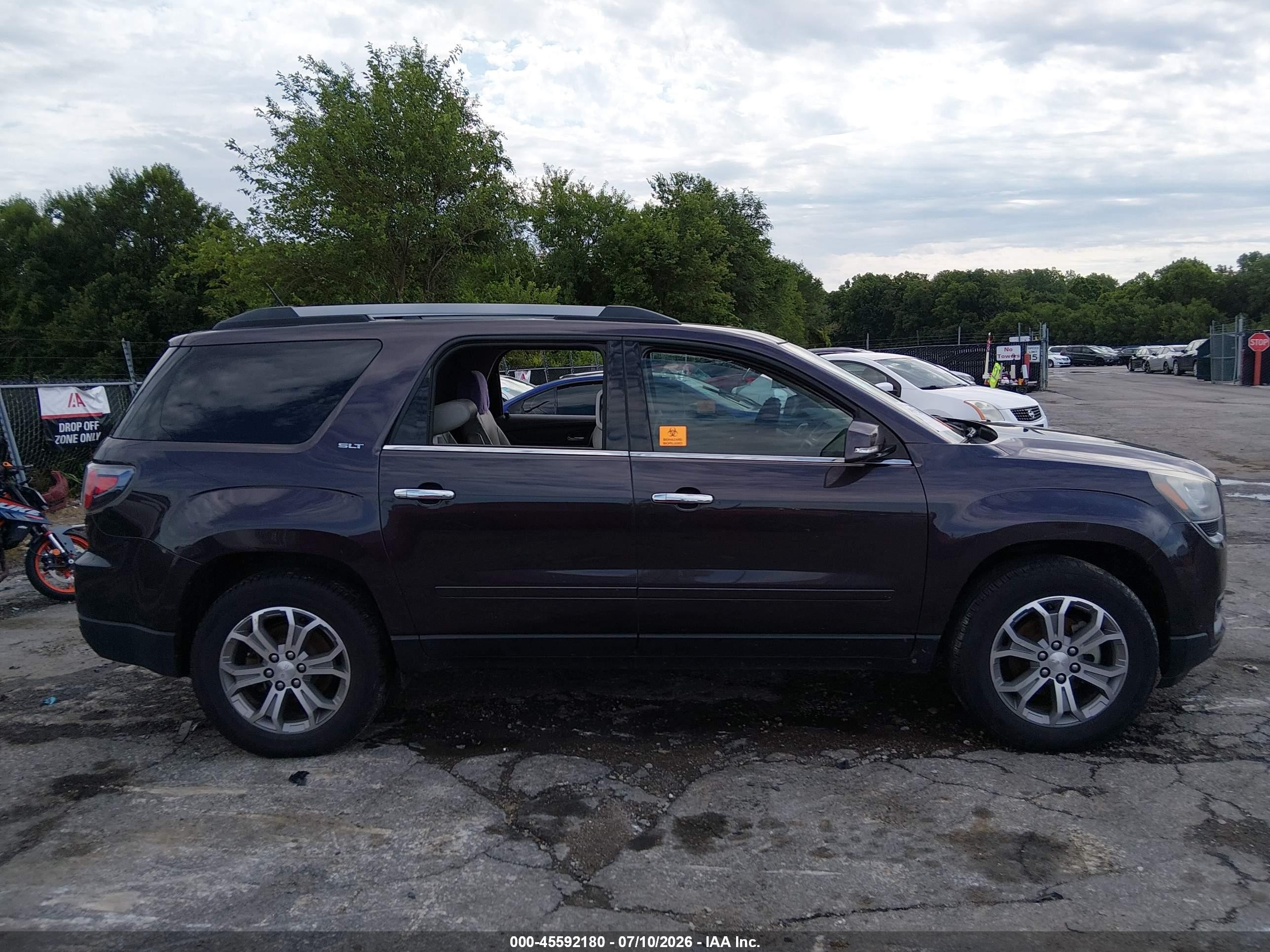 2015 Gmc Acadia Slt-1 Purple vin: 1GKKRRKD3FJ352306