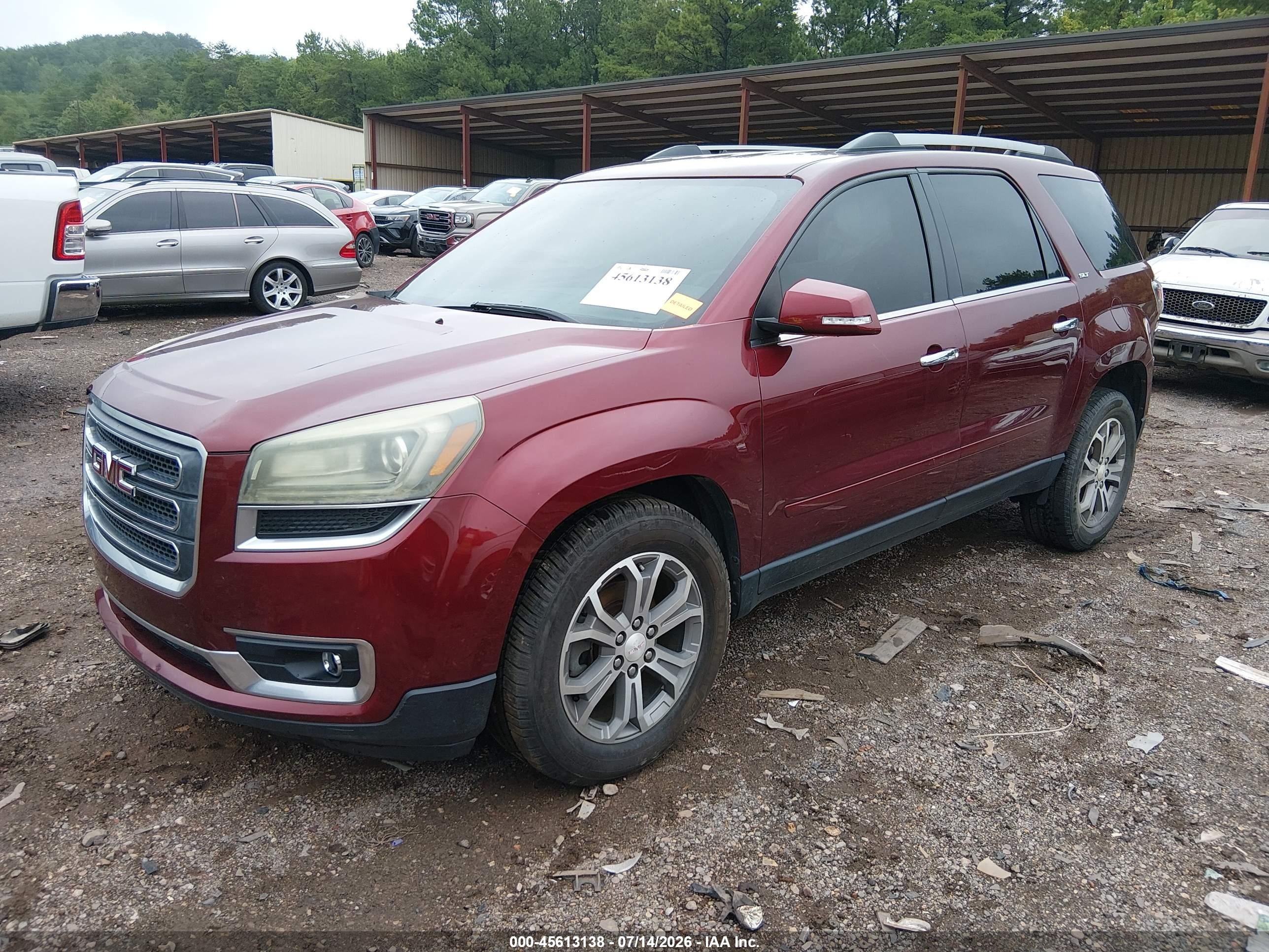 2015 Gmc Acadia Slt-1 Burgundy vin: 1GKKRRKD3FJ375939