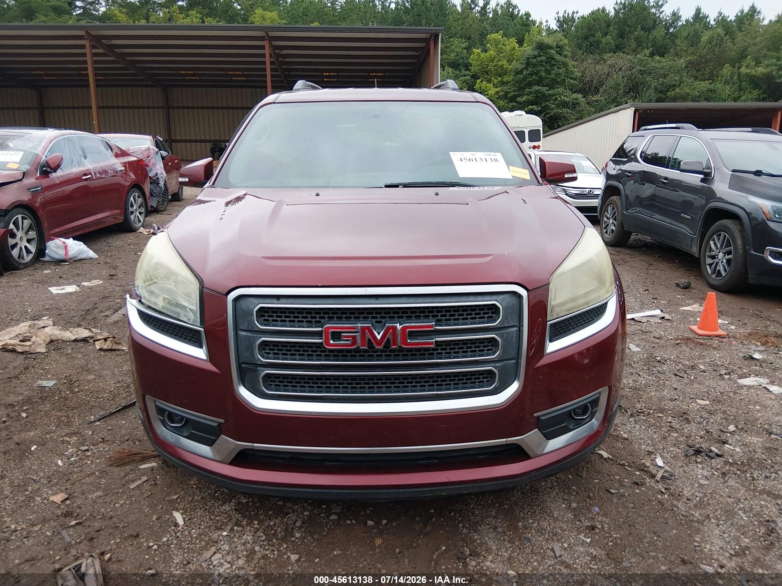 2015 Gmc Acadia Slt-1 Burgundy vin: 1GKKRRKD3FJ375939