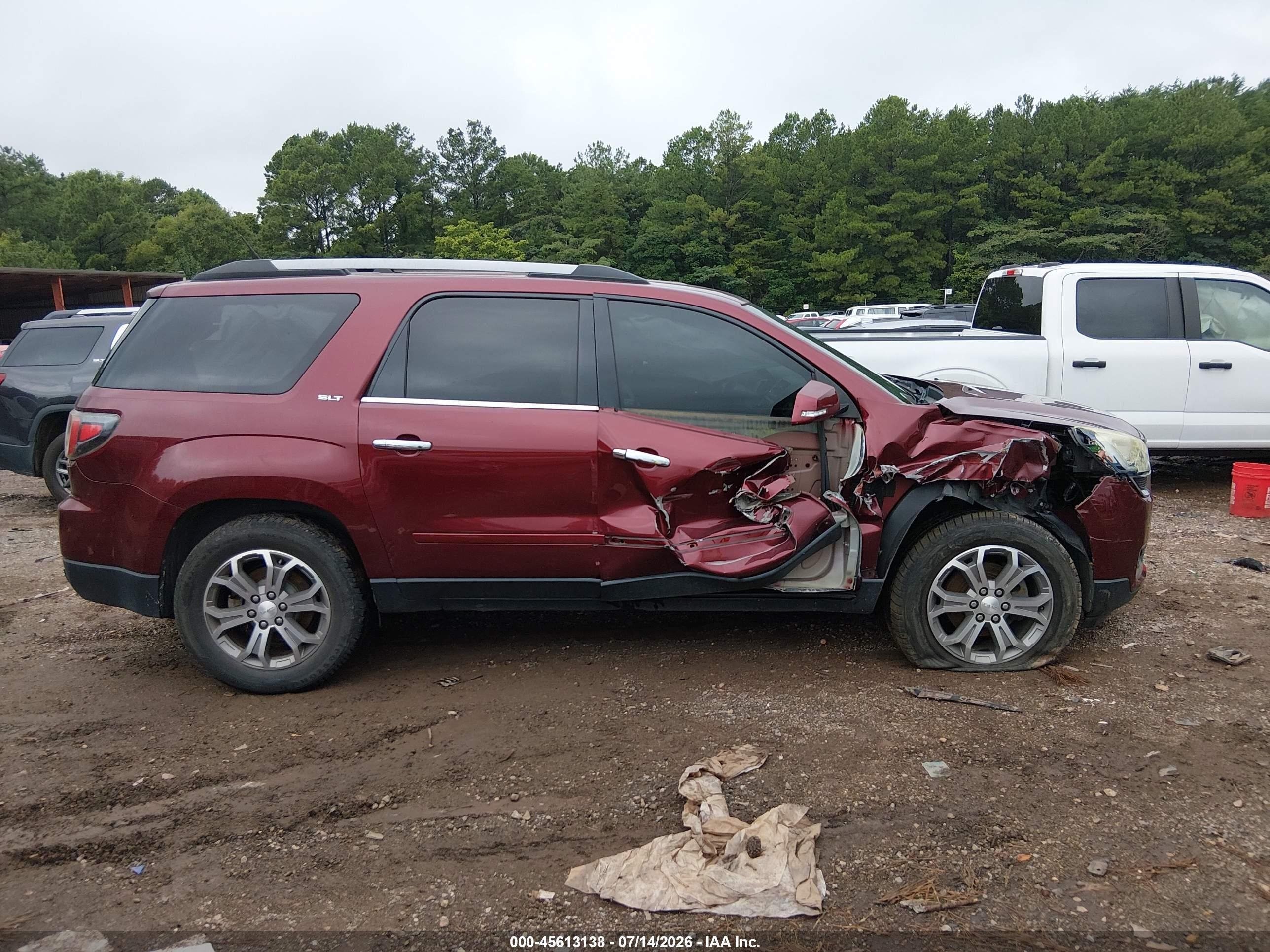 2015 Gmc Acadia Slt-1 Burgundy vin: 1GKKRRKD3FJ375939