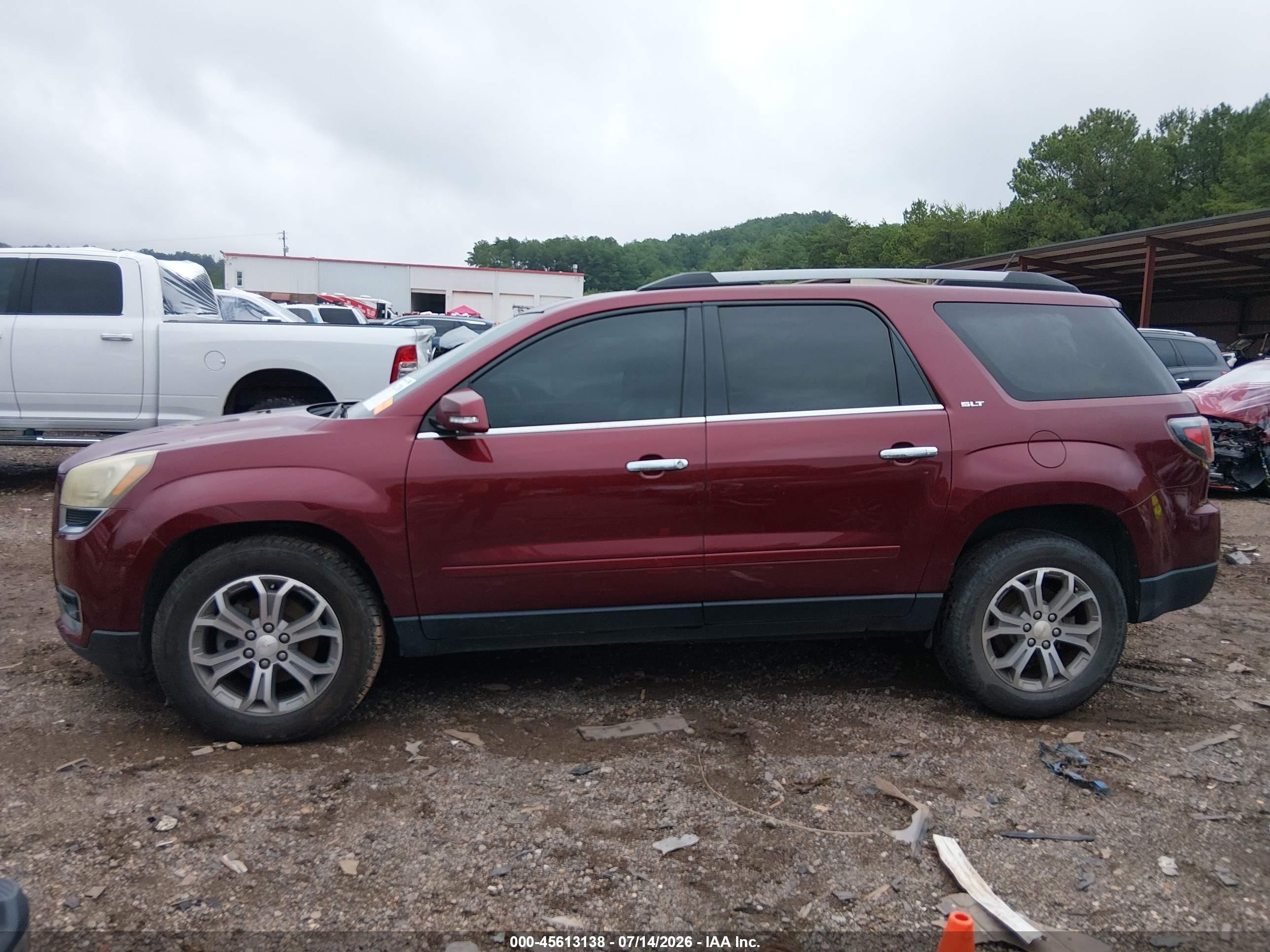 2015 Gmc Acadia Slt-1 Burgundy vin: 1GKKRRKD3FJ375939