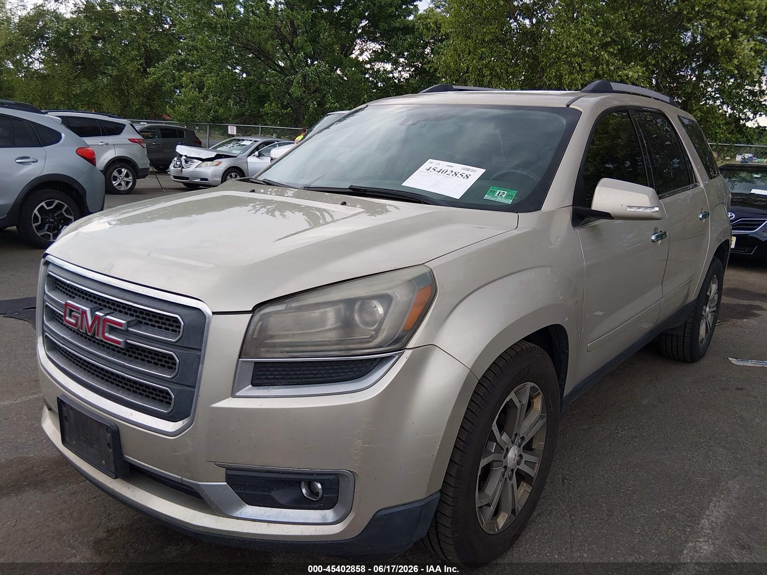 2014 Gmc Acadia Slt-1 Tan vin: 1GKKRRKD4EJ372658