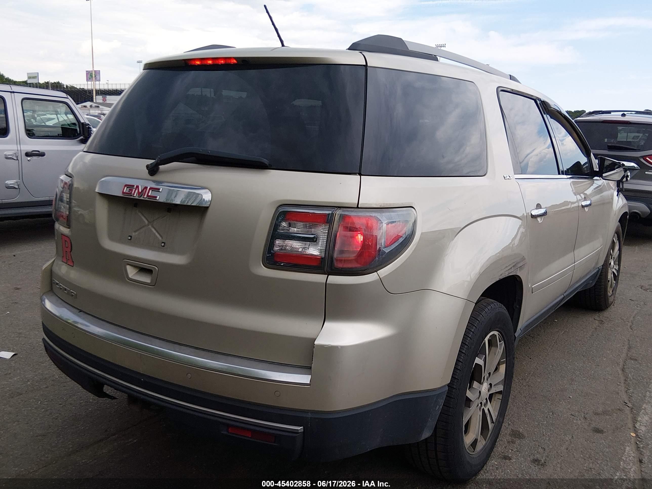 2014 Gmc Acadia Slt-1 Tan vin: 1GKKRRKD4EJ372658